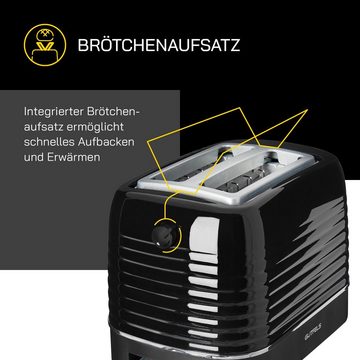 Gutfels Toaster TOAST 3300 C, 2 kurze Schlitze, 1050 W, Integrierter Brötchenaufsatz und Toast-Zentrierung