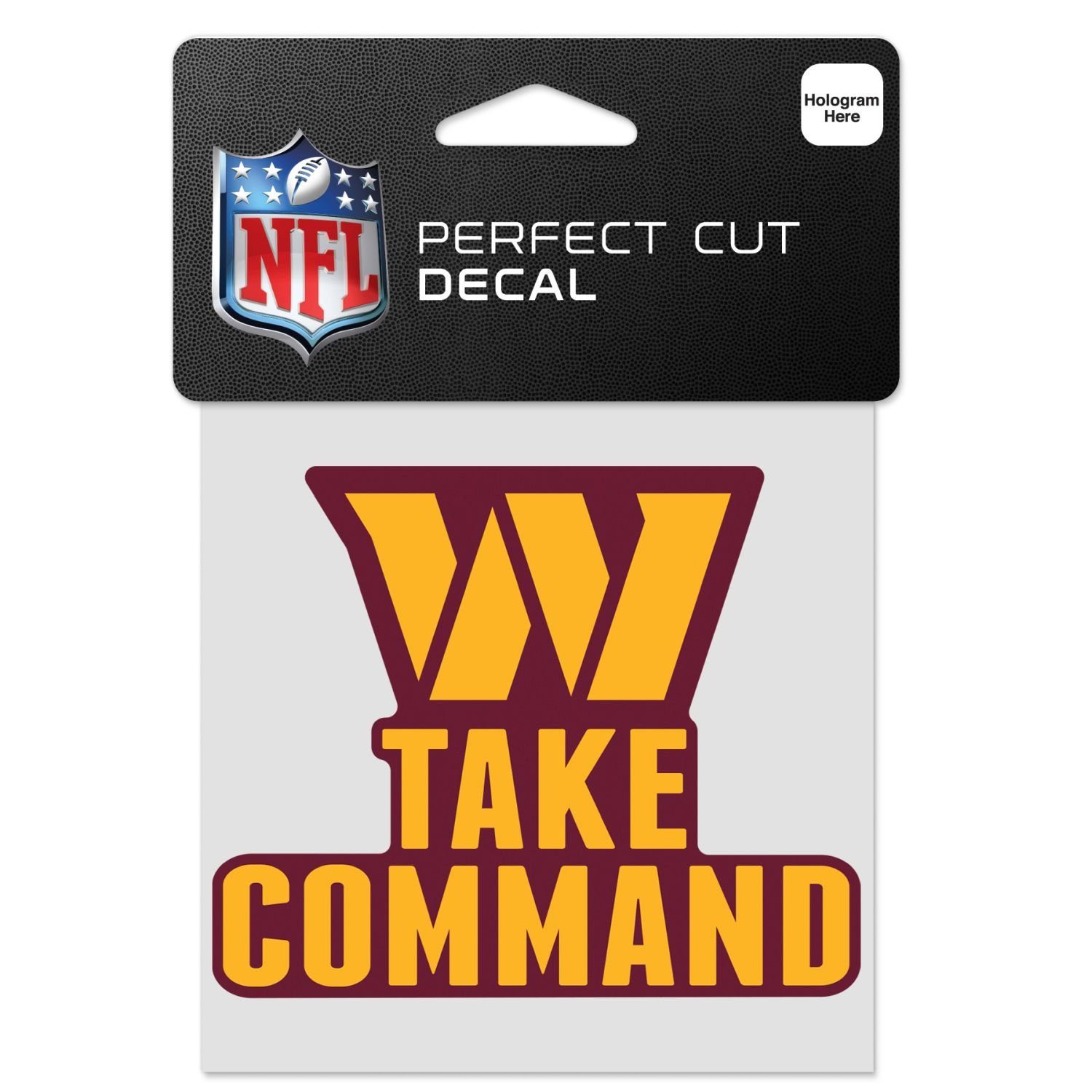 WinCraft Wanddekoobjekt Perfect Cut 10x10cm Aufkleber NFL Teams Slogan Washington Commanders