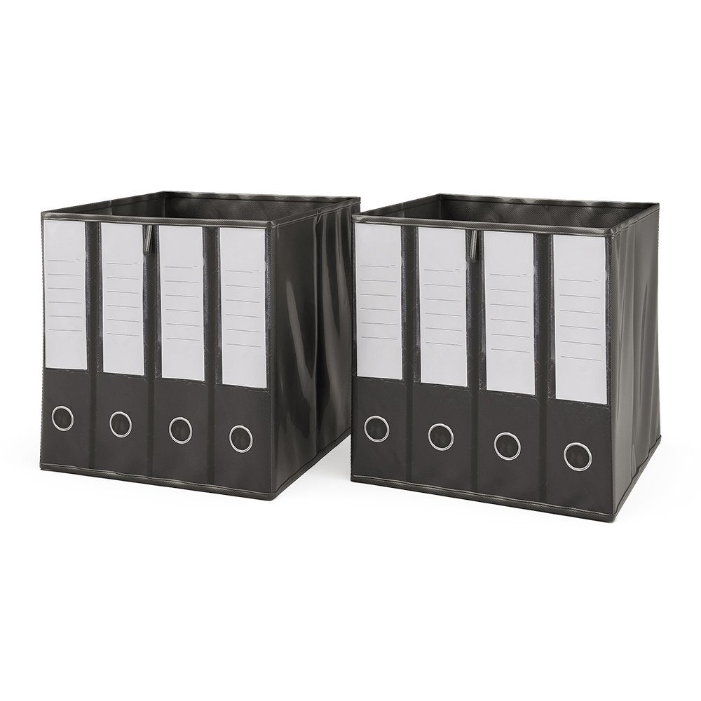 Vicco Faltbox, Schwarz, 30 x 30 cm 2er Set