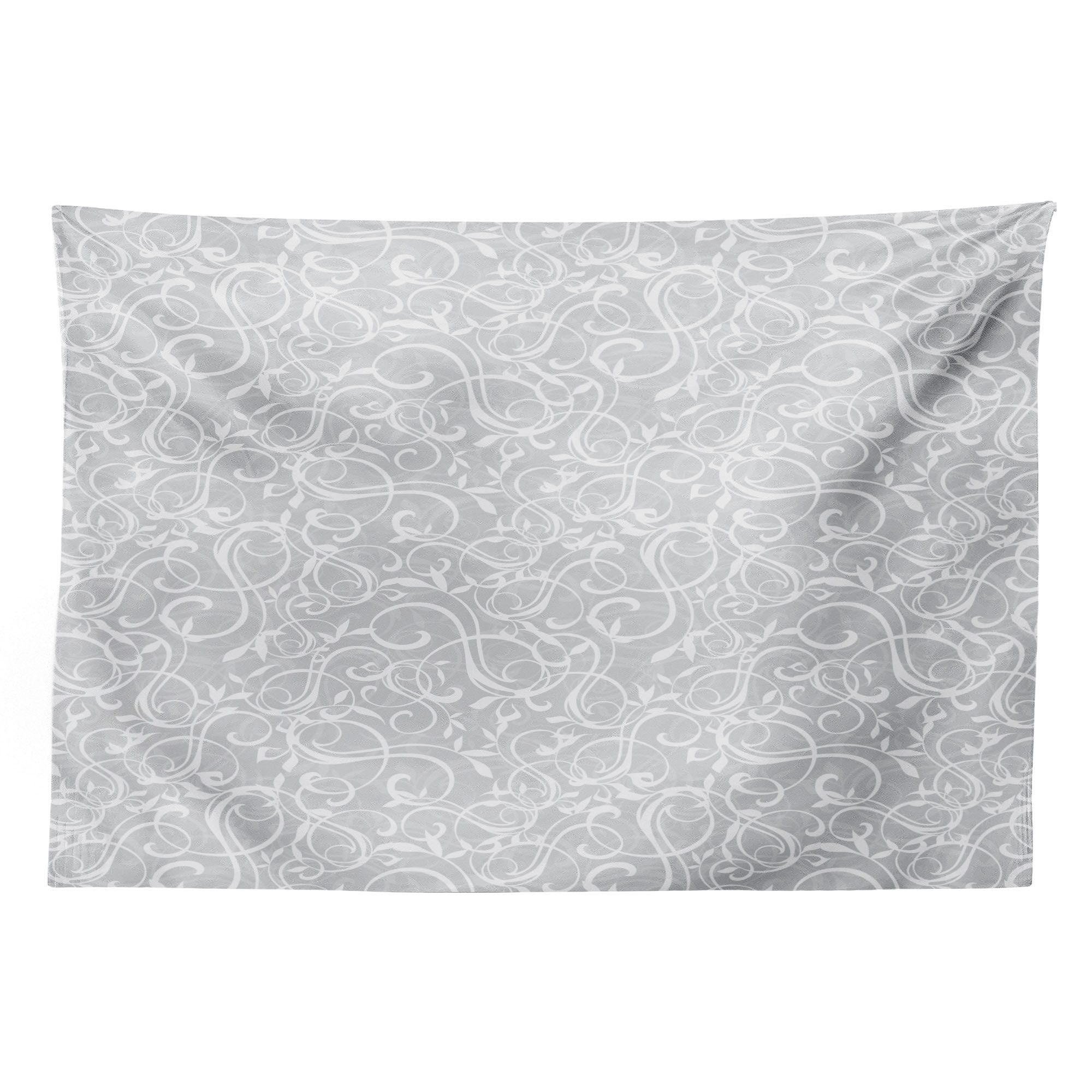 Abakuhaus Wandteppich Wohnzimmer Schlafzimmer Wandtuch Seidiges Satin Wandteppich, rechteckig, Blumen Wirbler Garten-Kunst-Details