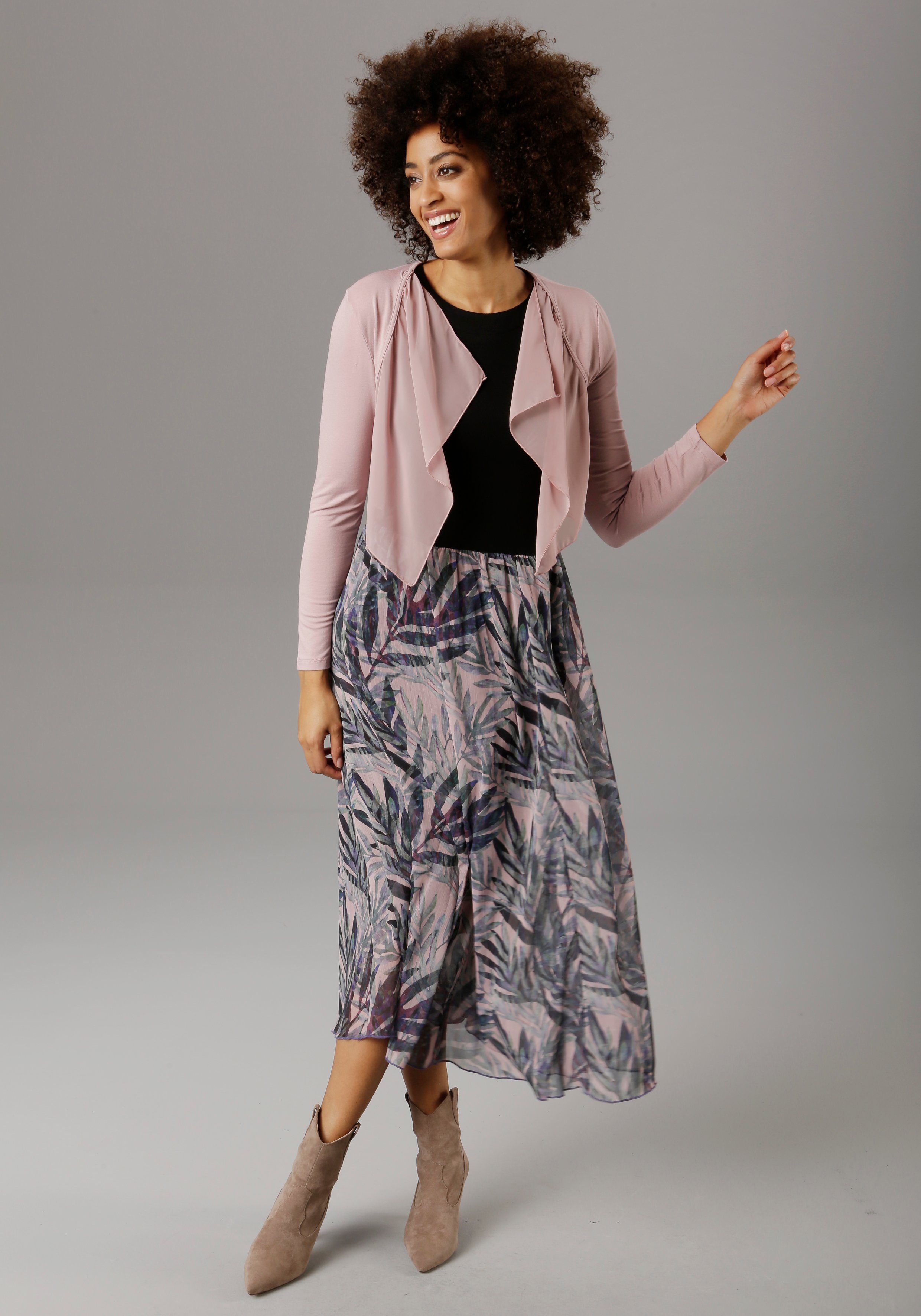 Aniston SELECTED Bolero mit leicht transparentem Vorderteil