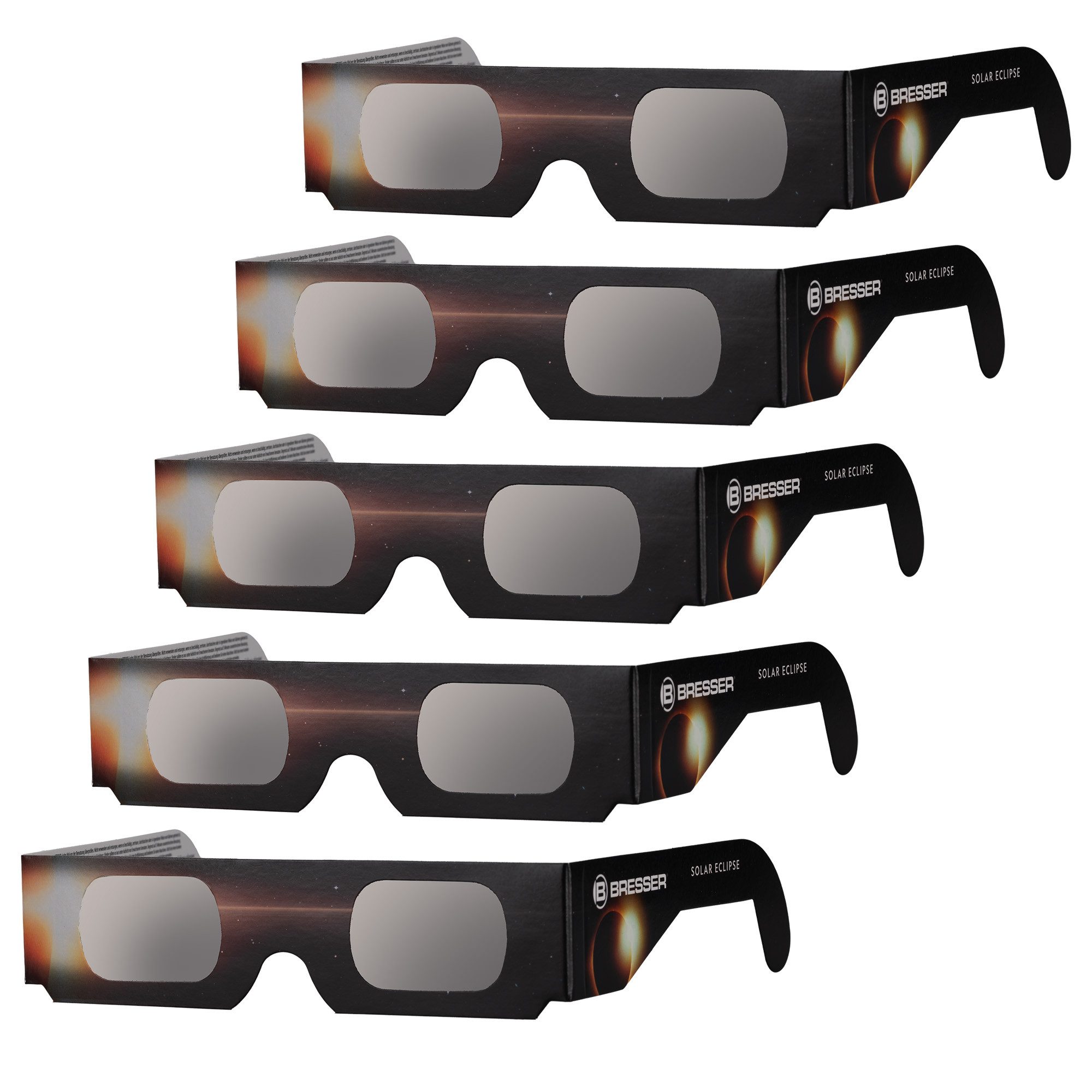 BRESSER Teleskop Sonnenfinsternis-Brille Design-B (5 Stück)