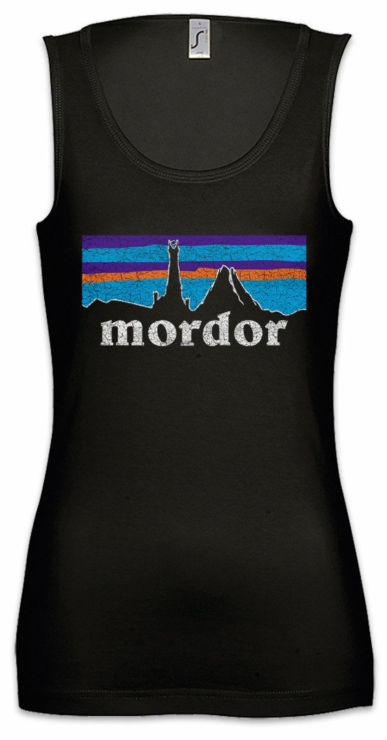 Tanktop Mordor Ärmelloses Damen T-Shirt Lord of Herr der Mordor Gondor Frodo