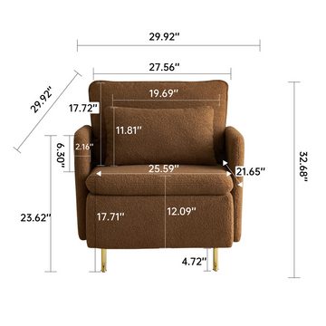 KoDise Loungesessel Loungesessel Sessel Lazy Sofa mit hoher Rückenlehne