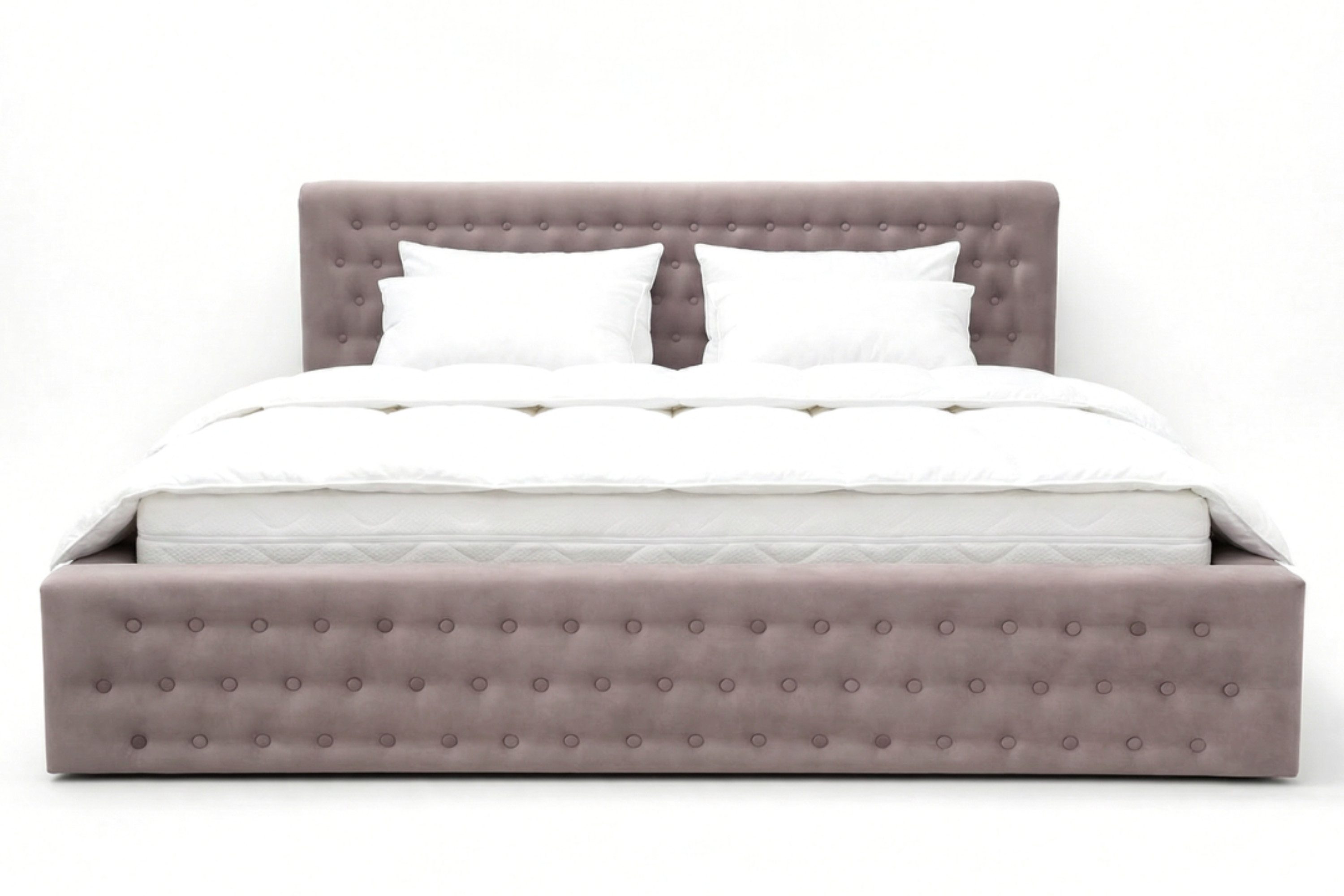 MOEBLO Polsterbett Chesterfield 11 (Doppelbett mit Bettkasten und Lattenrost, elegantes Stauraumbett mit gepolstertem Chesterfield-Kopfteil, samtweicher Manila/Trinity Velours, komfortables Doppelbett mit viel Stauraum, mit Bettkasten und Lattenrost), (BxHxT): 160/180/200x97x220 cm