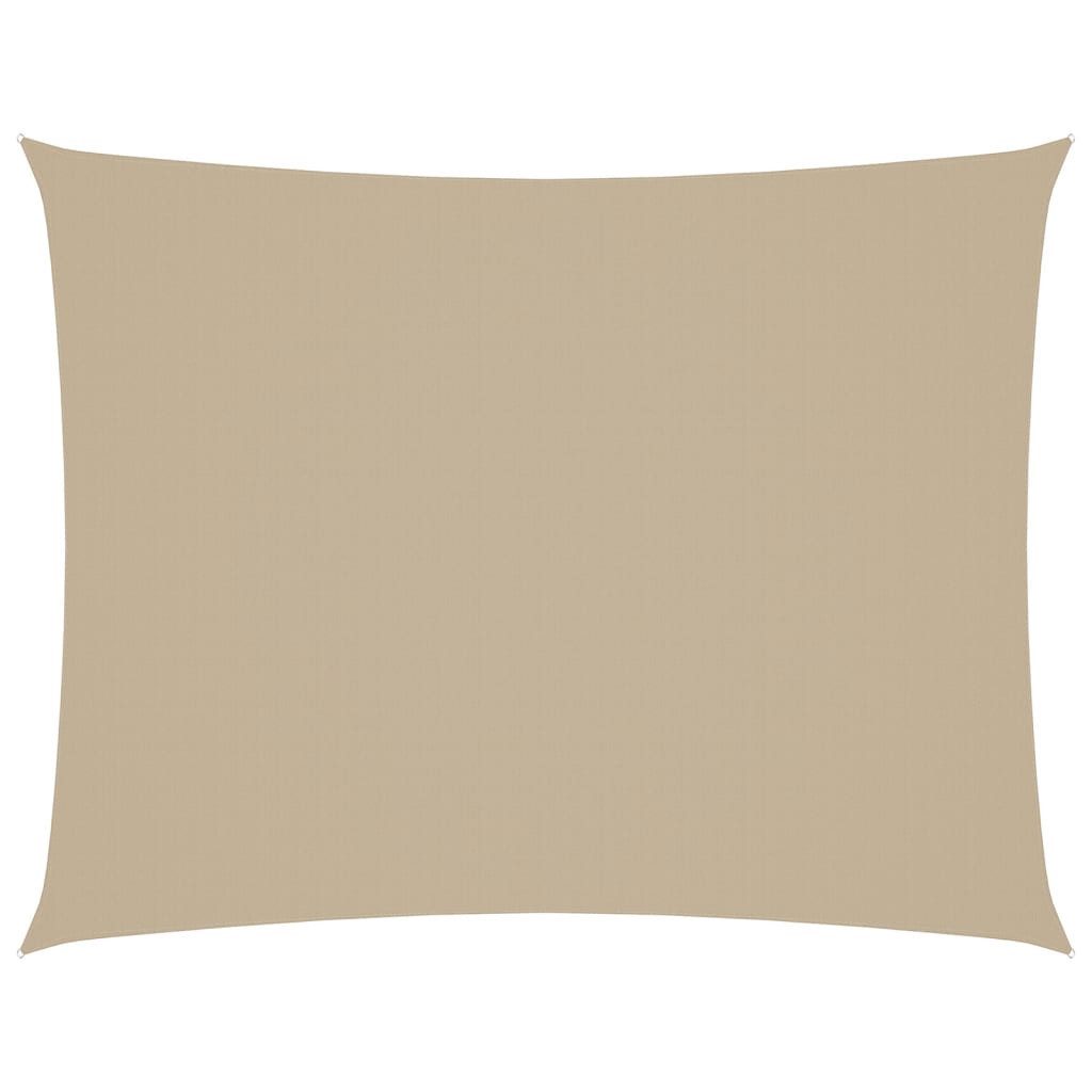 vidaXL Sonnensegel Sonnensegel Oxford-Gewebe Rechteckig 3x4 m Beige, (1-tlg)