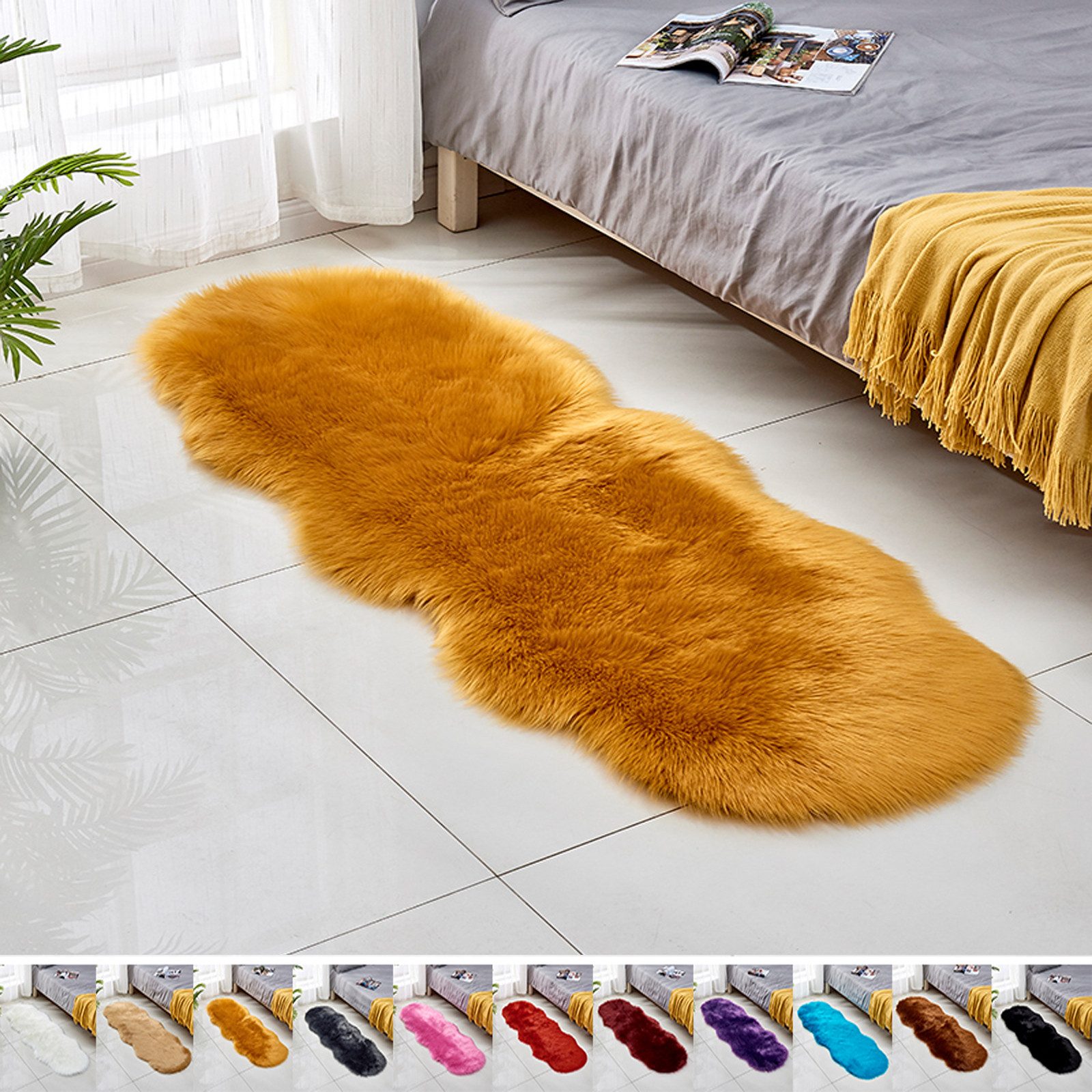 Jibenhome Teppich Hochflor-Teppich Kunstfell,Weich Fellteppich,Shaggy Teppi günstig online kaufen