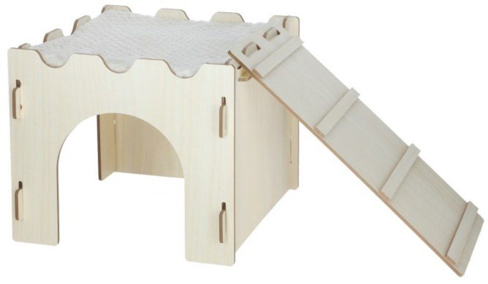 Kerbl Nagerhaus Nagerburg mit Rampe 53 cm x 28 cm x 25 cm 81826