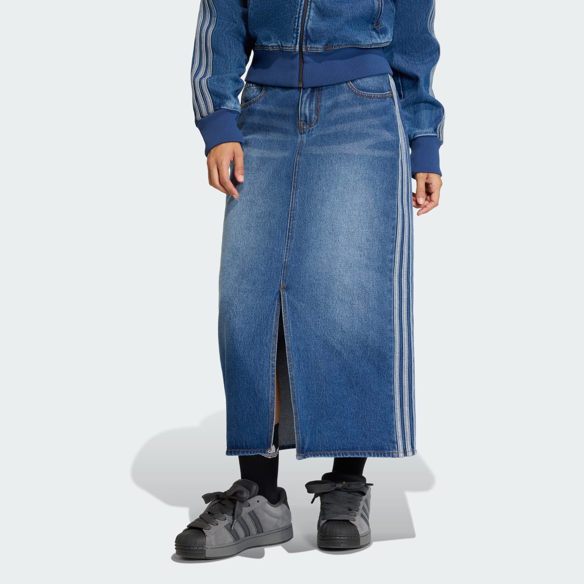adidas Originals Jeansrock 3-STREIFEN JEANS-BLEISTIFTROCK (1-tlg) günstig online kaufen