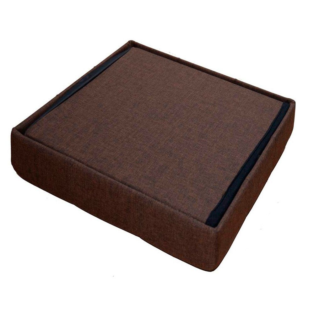 style home Sitzhocker mit Stauraum faltbare Sitzwürfel (Sitztruhe aus Leinen, 38 * 38 * 38 cm Dark brown), gepolstert Sitzbank Fußhocker für Wohnzimmer Schlafzi – Bild 5 von 5
