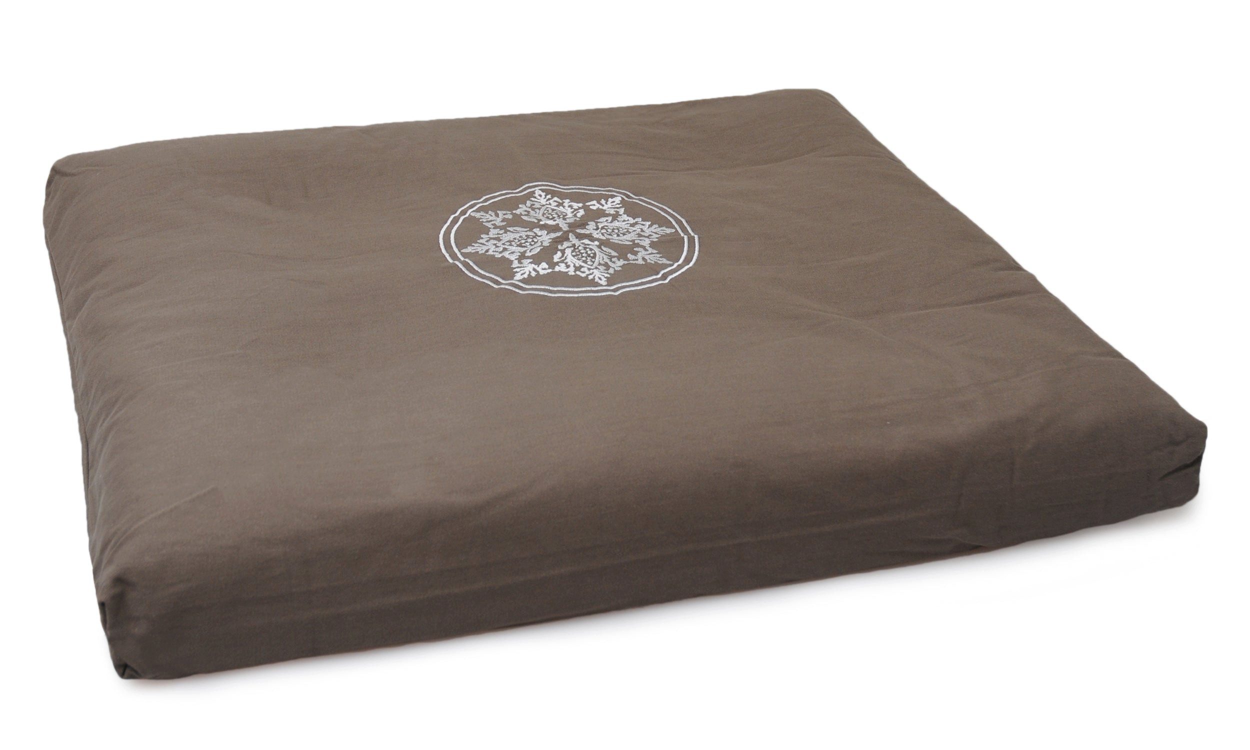 Yogishop Meditationskissen Futon - vintage - taupe - 70 x 60 cm, Dein kleines Universum, dein behüteter „Space“ für die Meditation.