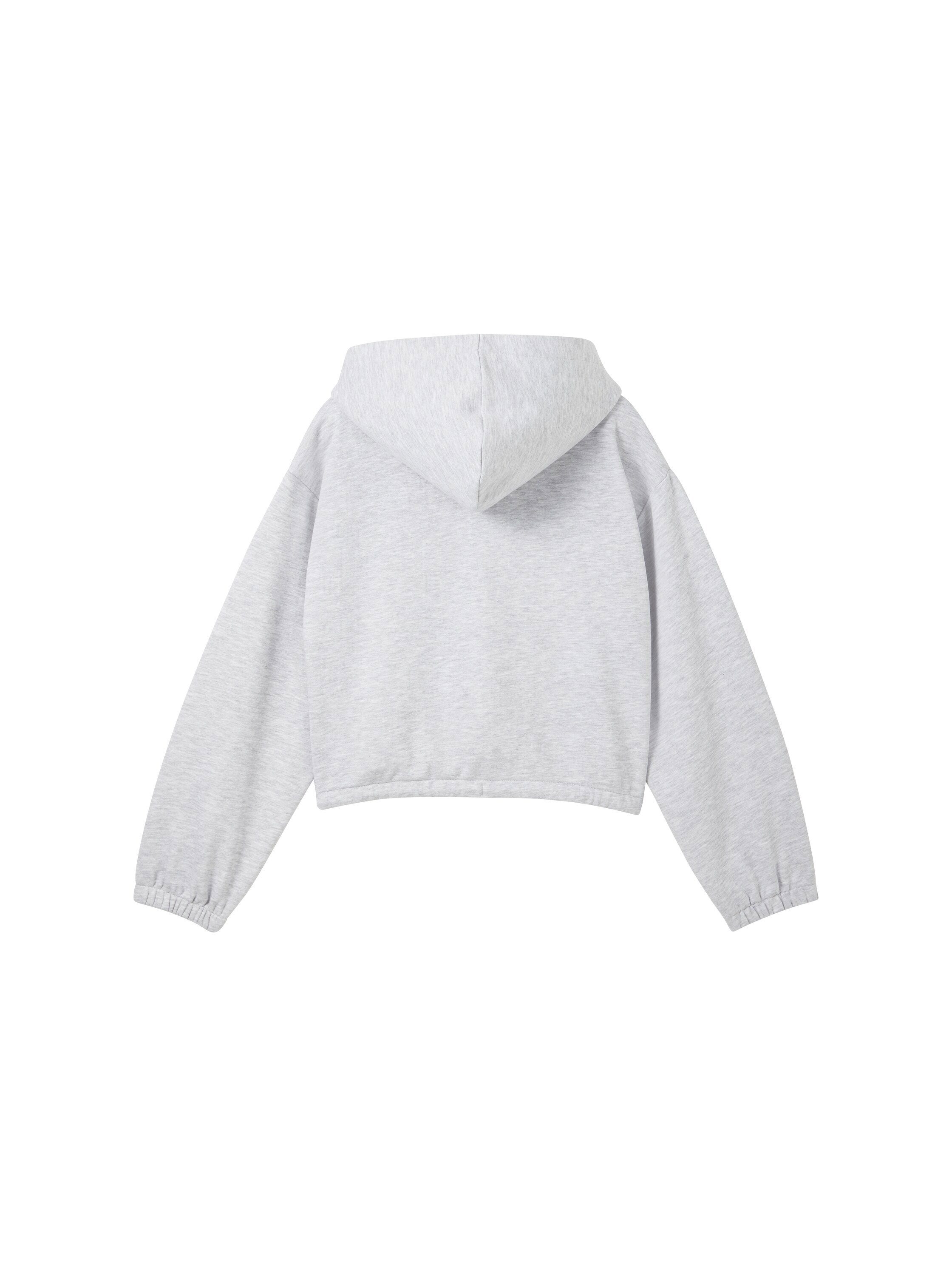 TOM TAILOR Sweatjacke Full Zip mit Kordelzug in kurzer Form