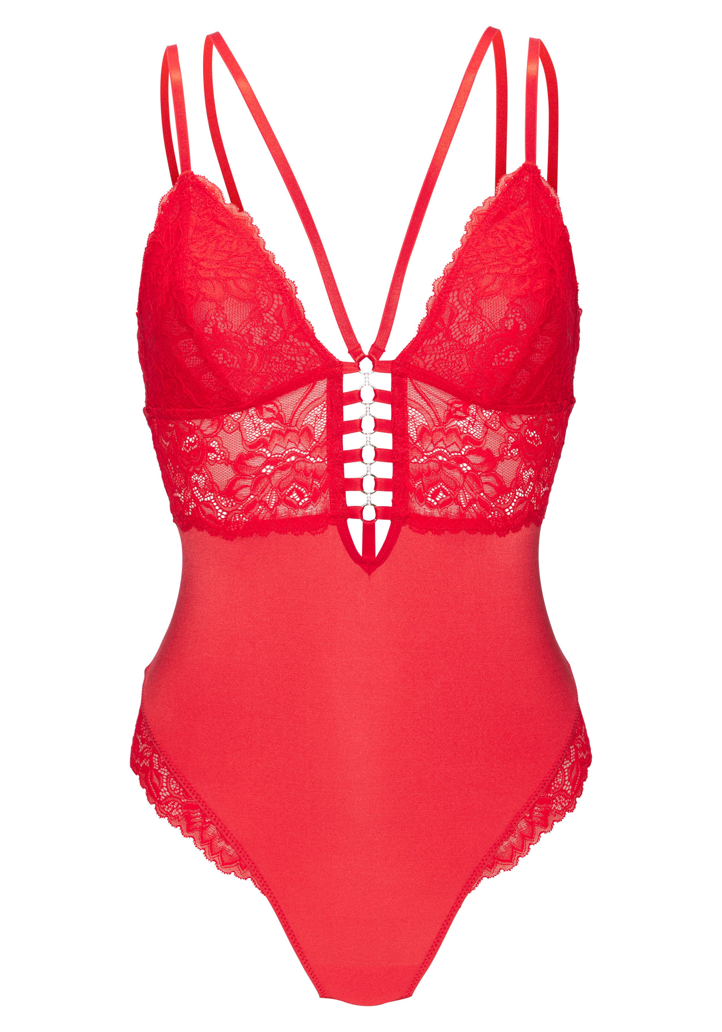 JETTE Stringbody ohne Bügel aus feiner Jacquardspitze, sexy Dessous, Reizwäsche – Bild 2 von 4