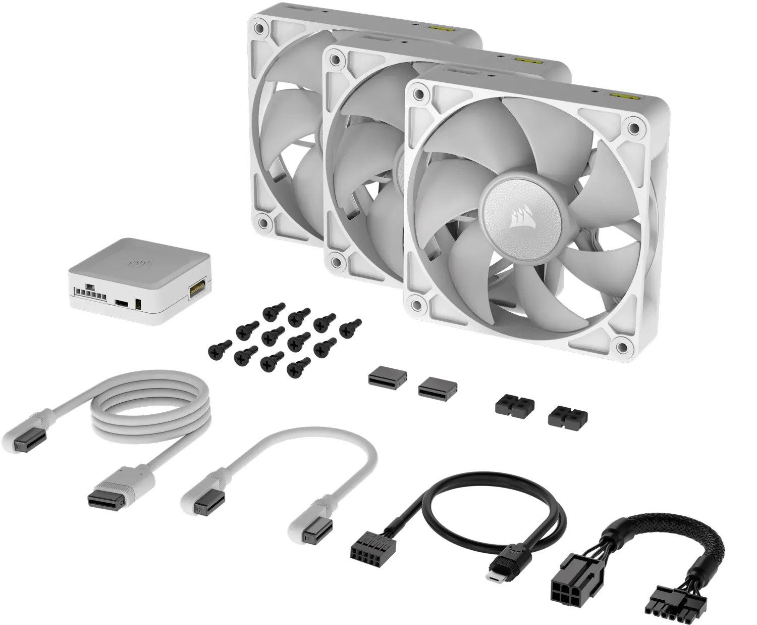 Corsair CPU Kühler iCUE LINK RX120 RGB 120-mm-PWM-Lüfter-Dreier-Starter-Kit
