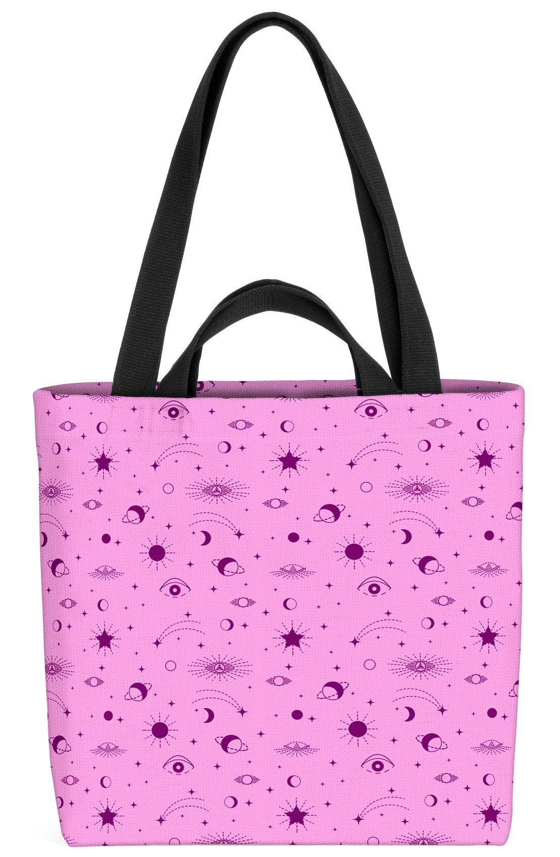 VOID Henkeltasche (1-tlg), Magische Symbole Rosa Esoterik Symbole Horoskop Sternzeichen Vision Z