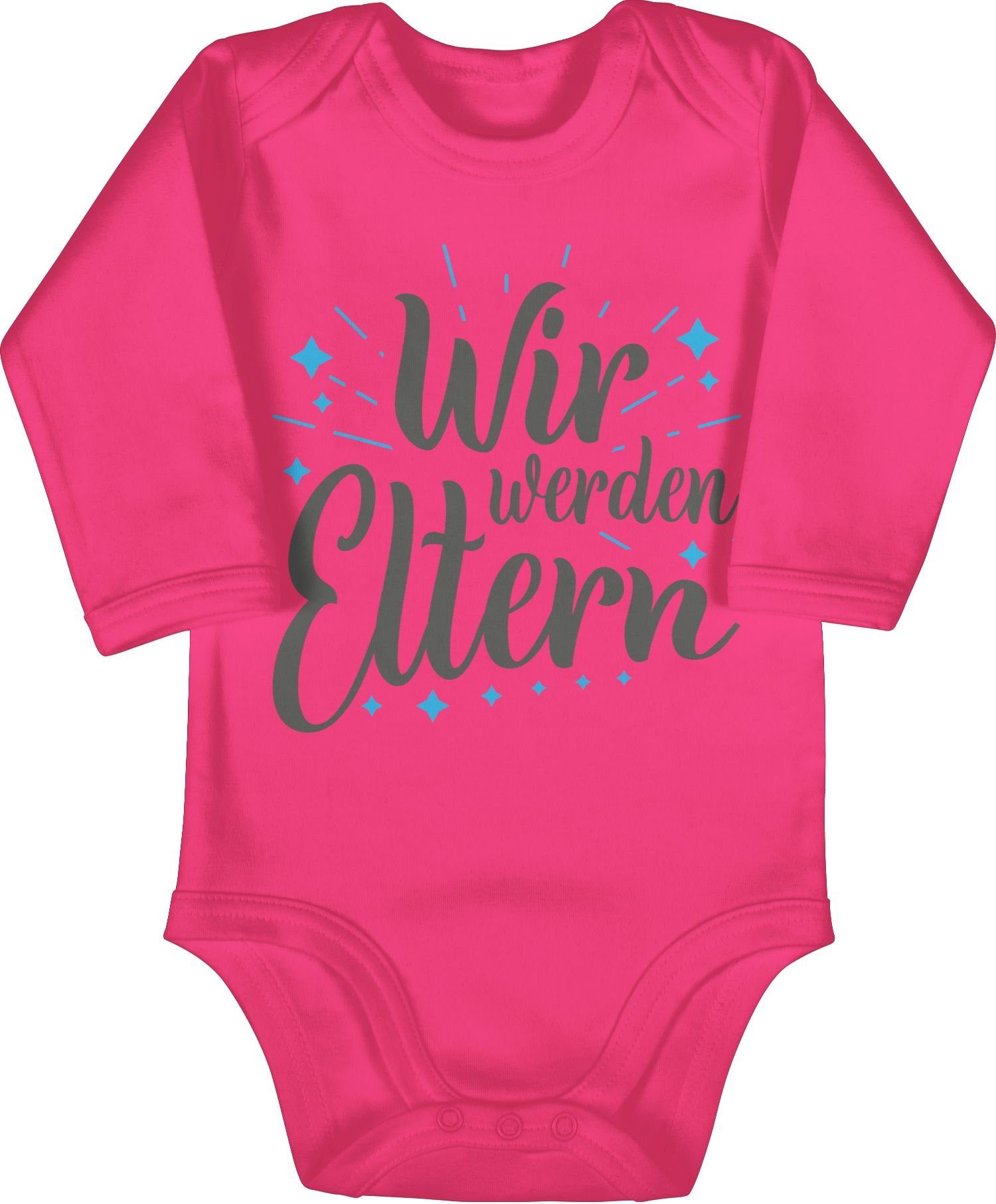 Shirtracer Shirtbody »Wir werden Eltern grau Statement Sprüche Baby
