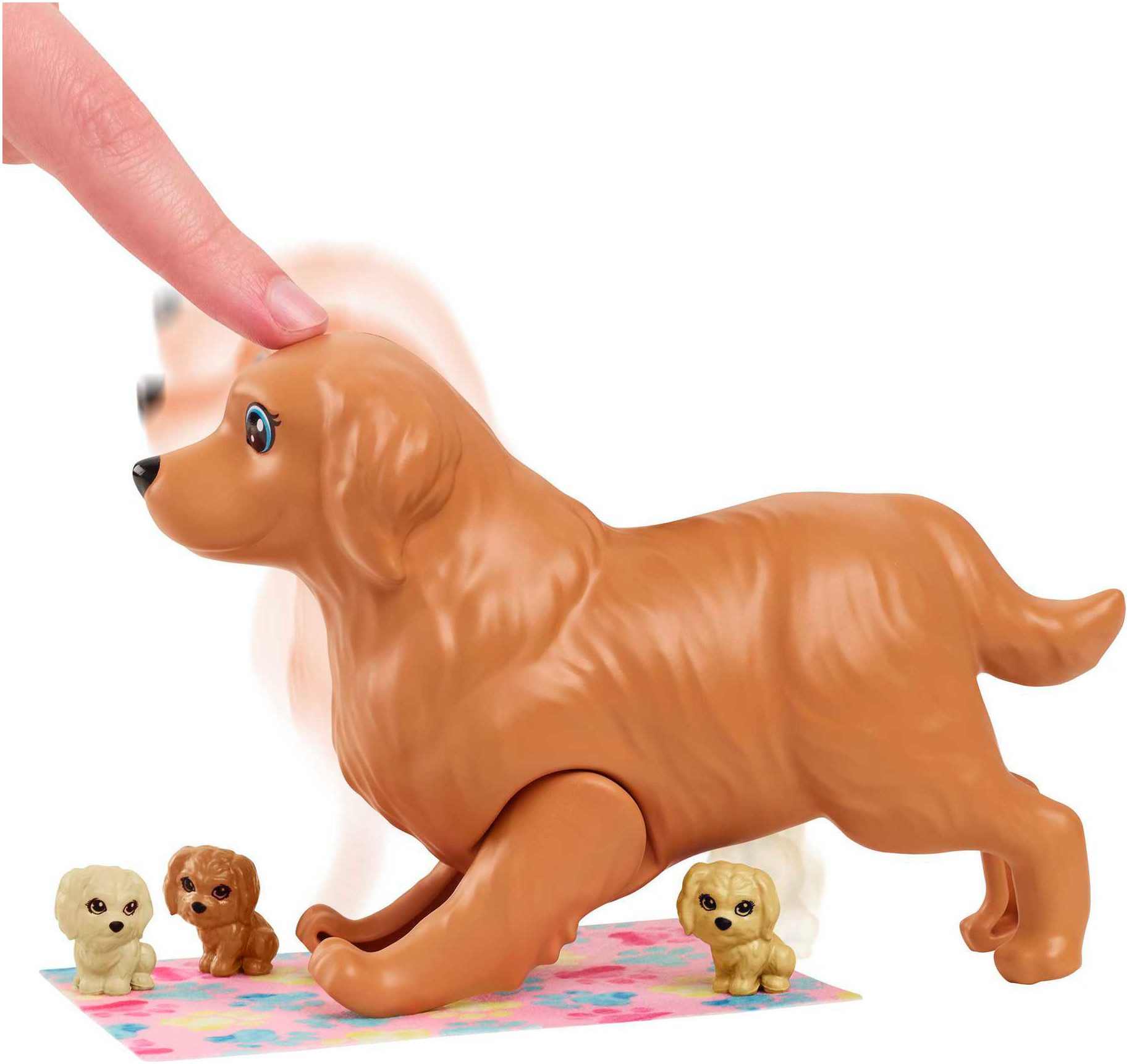 Barbie Anziehpuppe Puppe (blond) mit Hund & Welpen