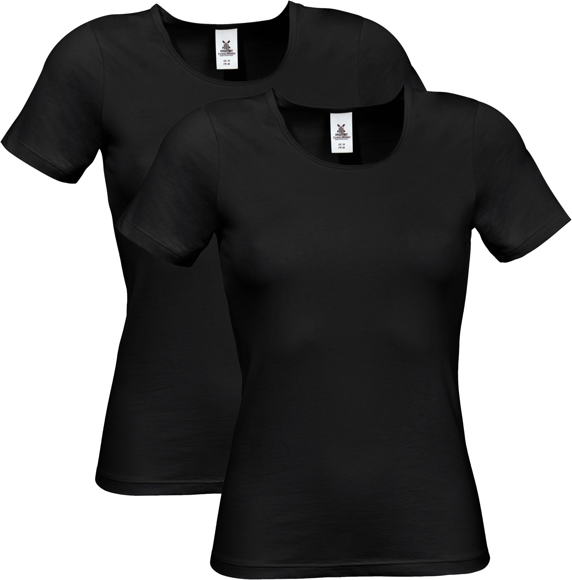 Erwin Müller T-Shirt Damen-Unterhemd, 1/2-Arm 2er-Pack Single-Jersey Uni günstig online kaufen
