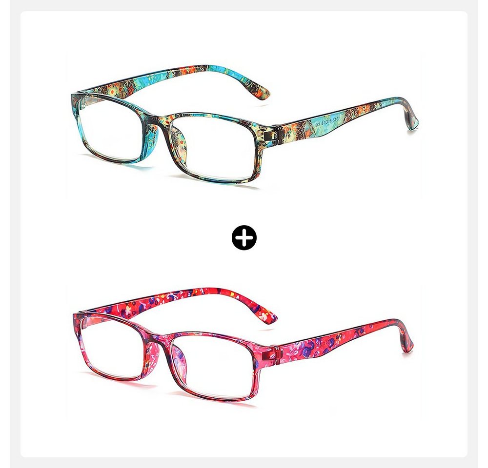 PACIEA Lesebrille 2-Paare Damen Herren Blaulichtfilter Ultraleicht Computer Schutz