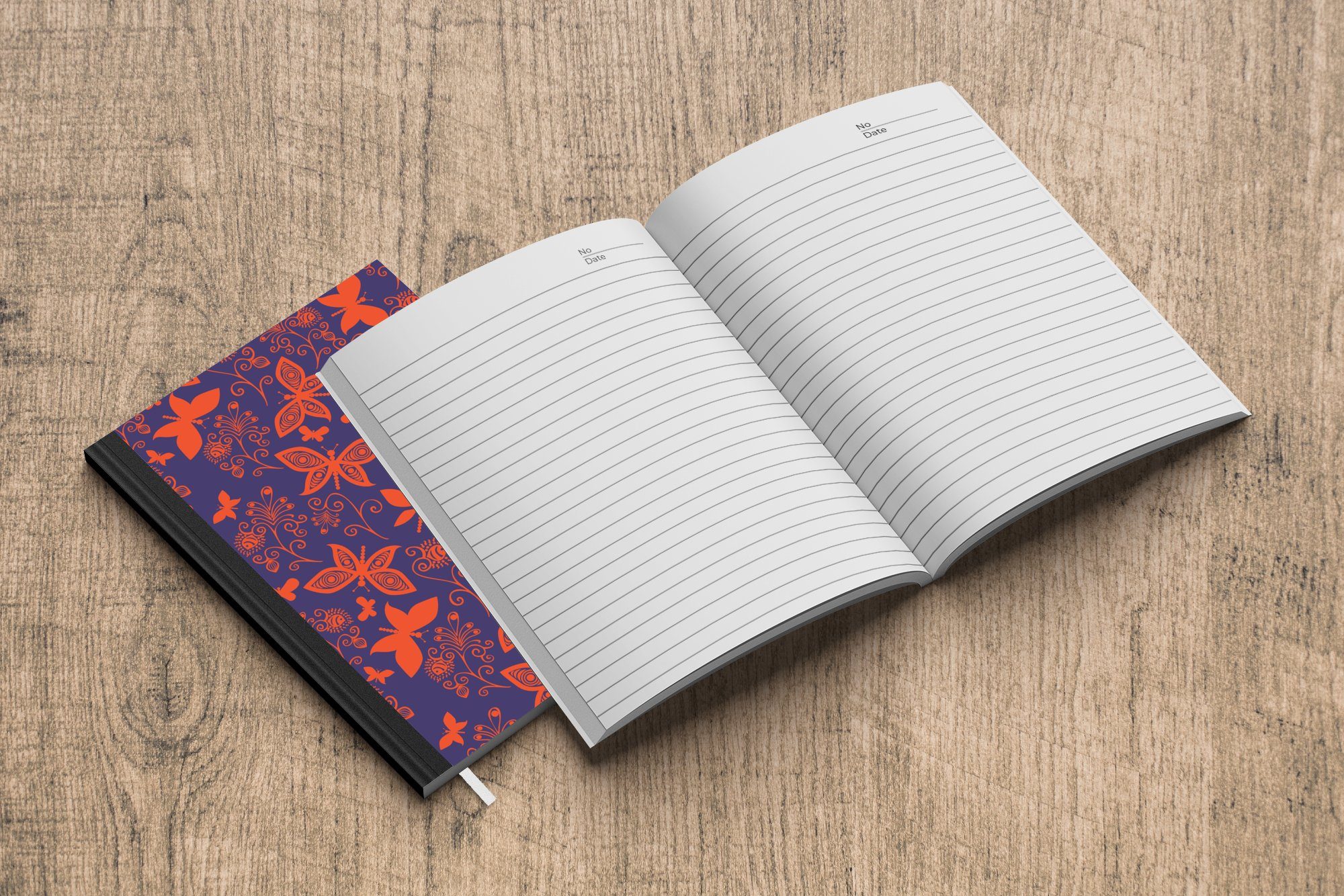 Notizbuch Muster, Haushaltsbuch Schmetterling Journal, 98 Tagebuch, Seiten, Rot Libelle - MuchoWow Merkzettel, - Notizheft, - A5,