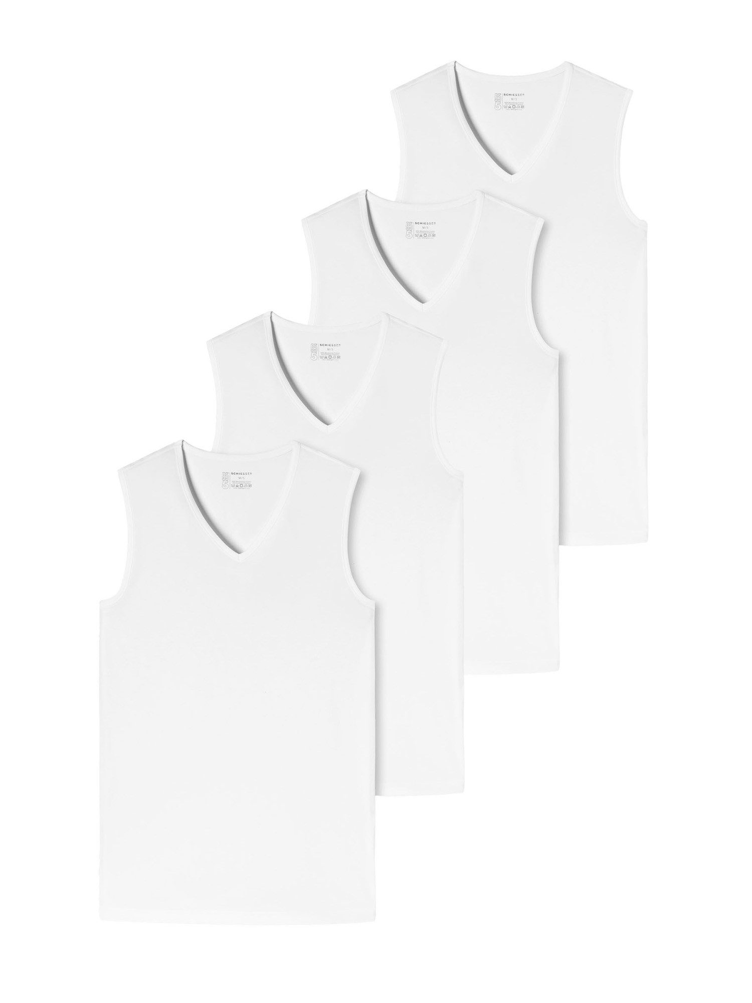 Schiesser Tanktop 95/5 (4-tlg) Tank-top unterhemd unterzieh-shirt