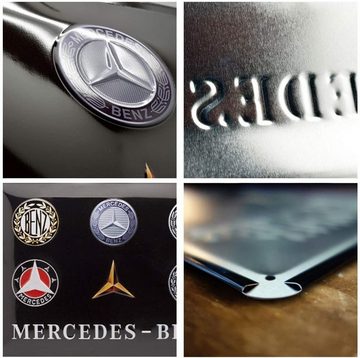 Nostalgic-Art Metallschild Blechschild 30 x 40 cm - Mercedes-Benz - Logo Evolution