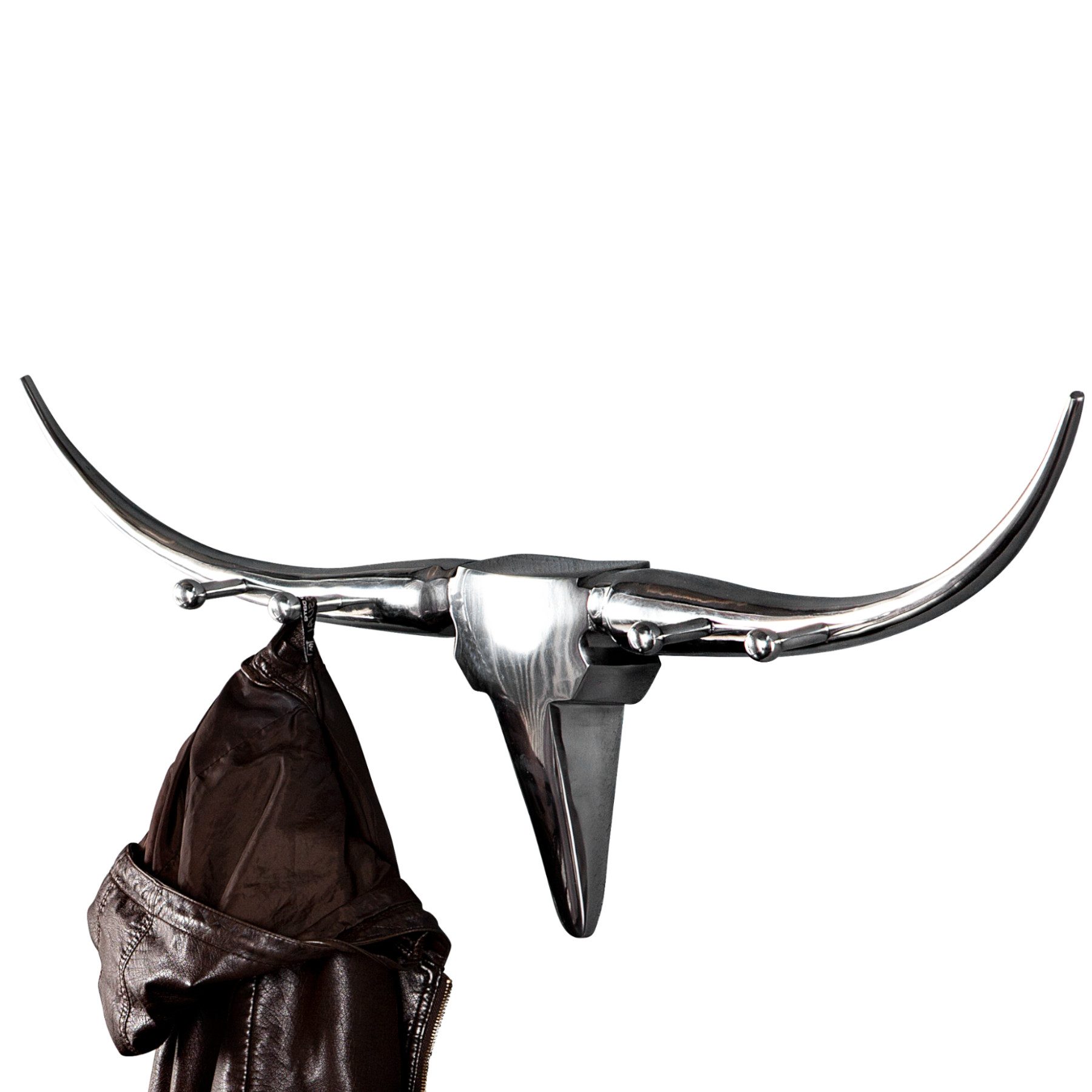 riess-ambiente Wandgarderobe BULL 100cm silber, Metall günstig online kaufen