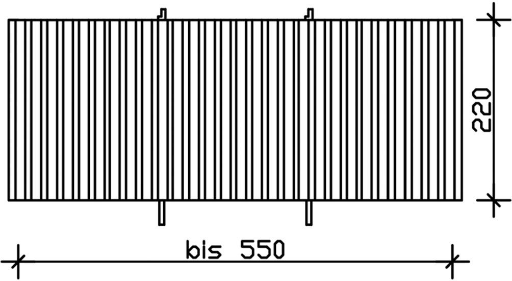 Thumbnail - Skanholz Carport-Rückwand, BxH:550x220 cm, aus Deckeschalung 20x120mm