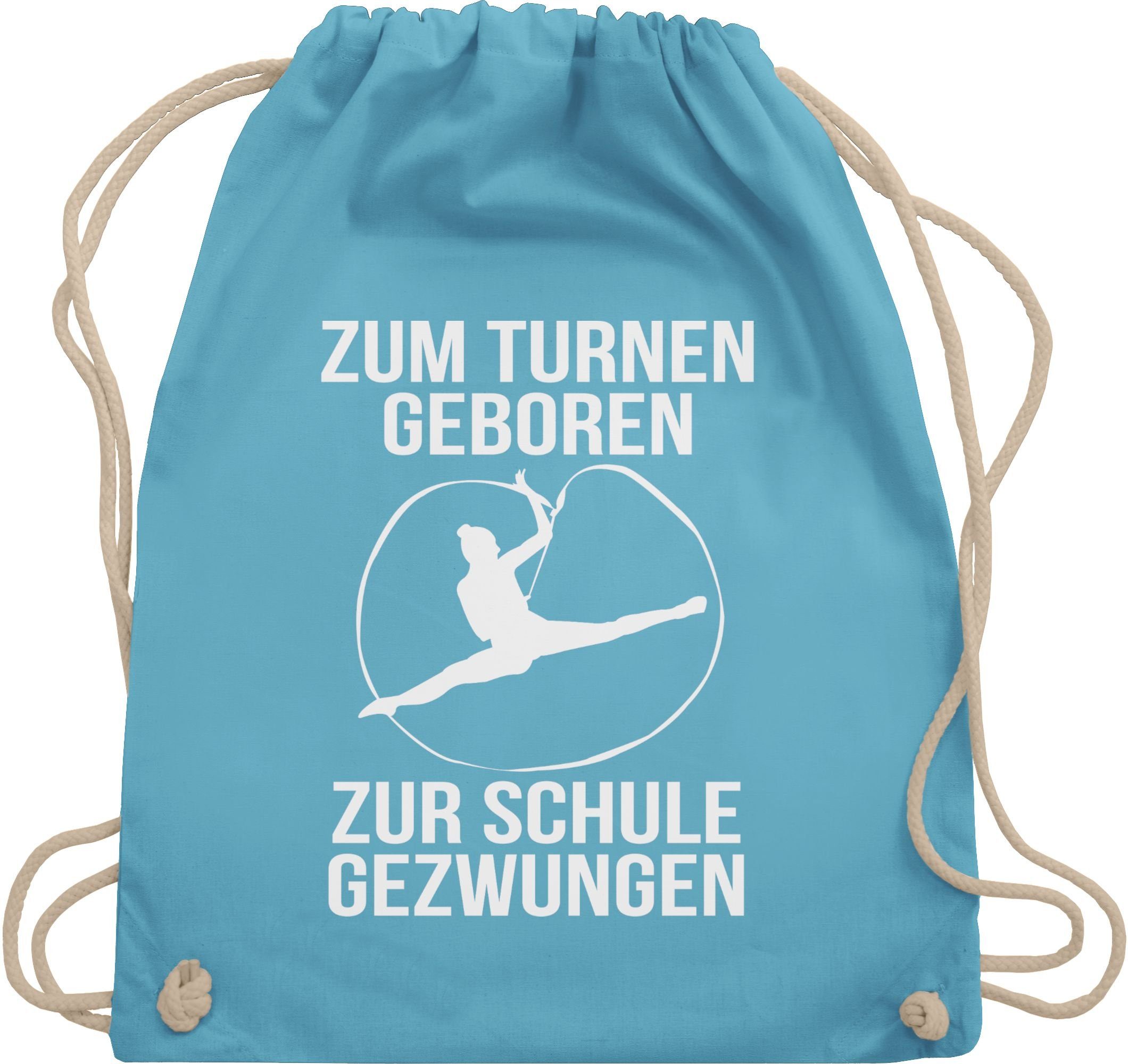 Shirtracer Turnbeutel Zum turnen geboren Silhouette, Sport Zubehör