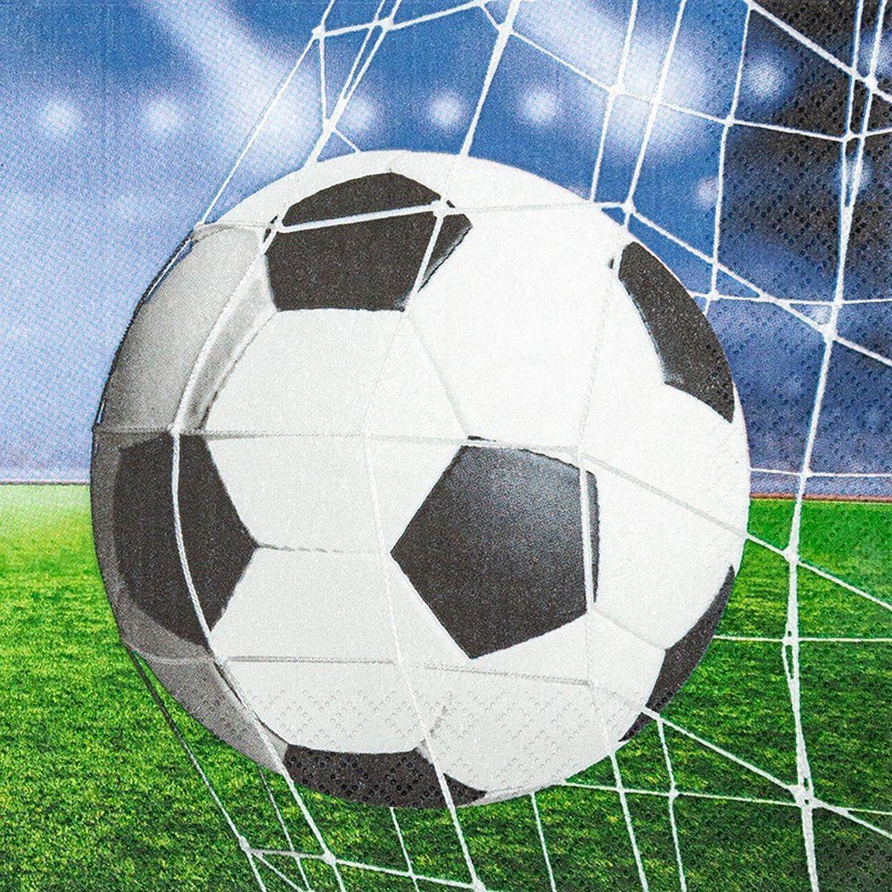 HOME FASHION Papierserviette 20 Servietten Soccer