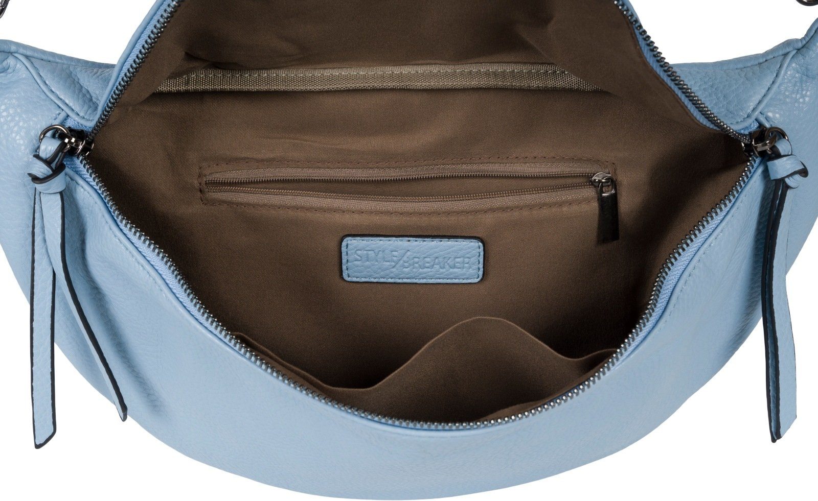 styleBREAKER Umhängetasche (1-tlg), Halbmond Crossbody Bag Uni