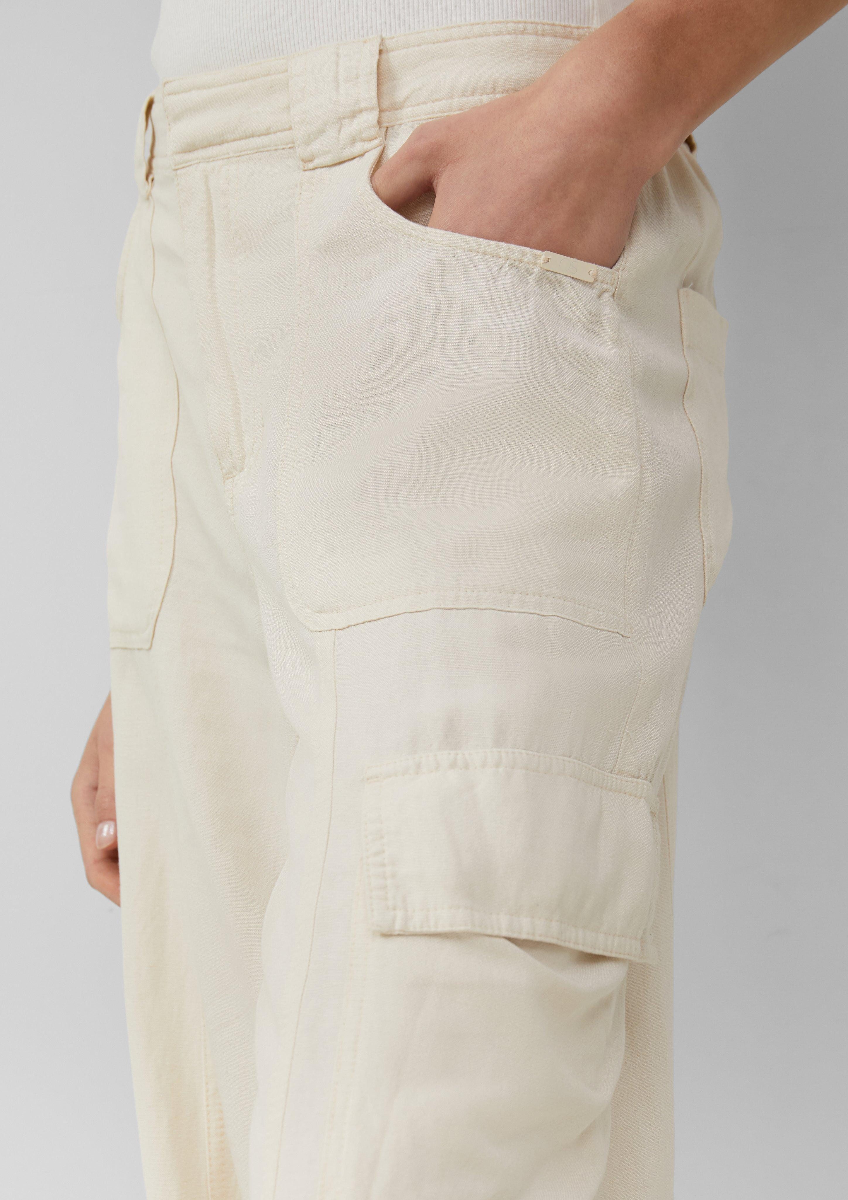 QS Stoffhose Cargo-Hose aus Leinenmix, QS günstig online kaufen
