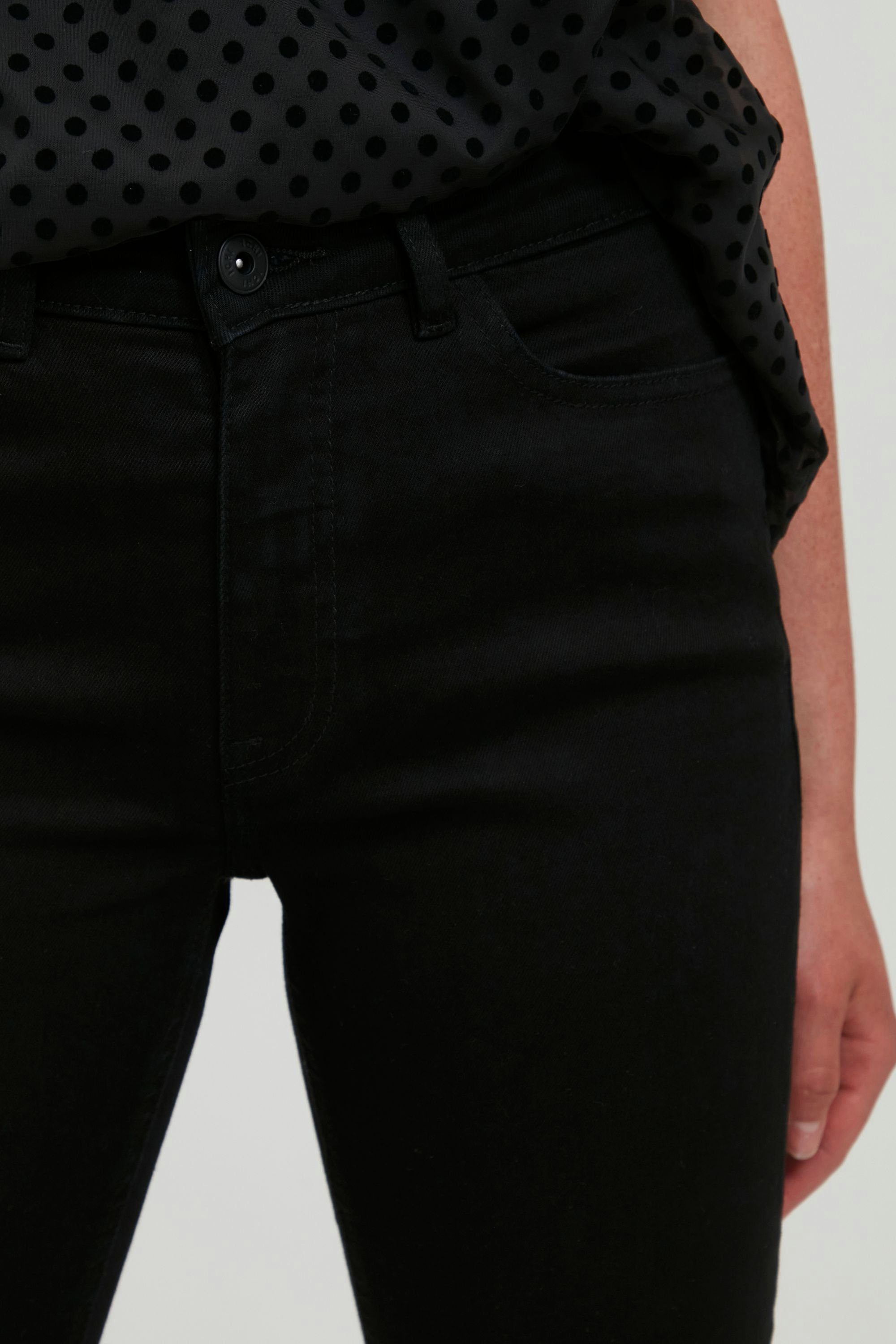 20110968 LULU Ichi IHTWIGGY Black - (194008) 5-Pocket-Jeans