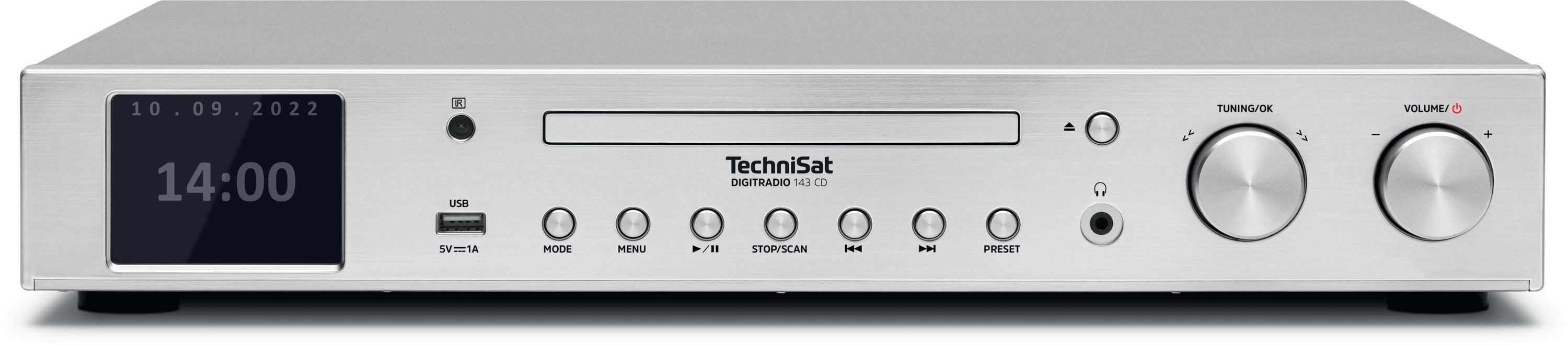 TechniSat DIGITRADIO 143 CD (V3) Digitalradio (DAB) (Digitalradio (DAB), Internetradio, FM-Tuner mit RDS, CD-Player, Bluetooth, App-Steuerung, WLAN-Konnektivität)