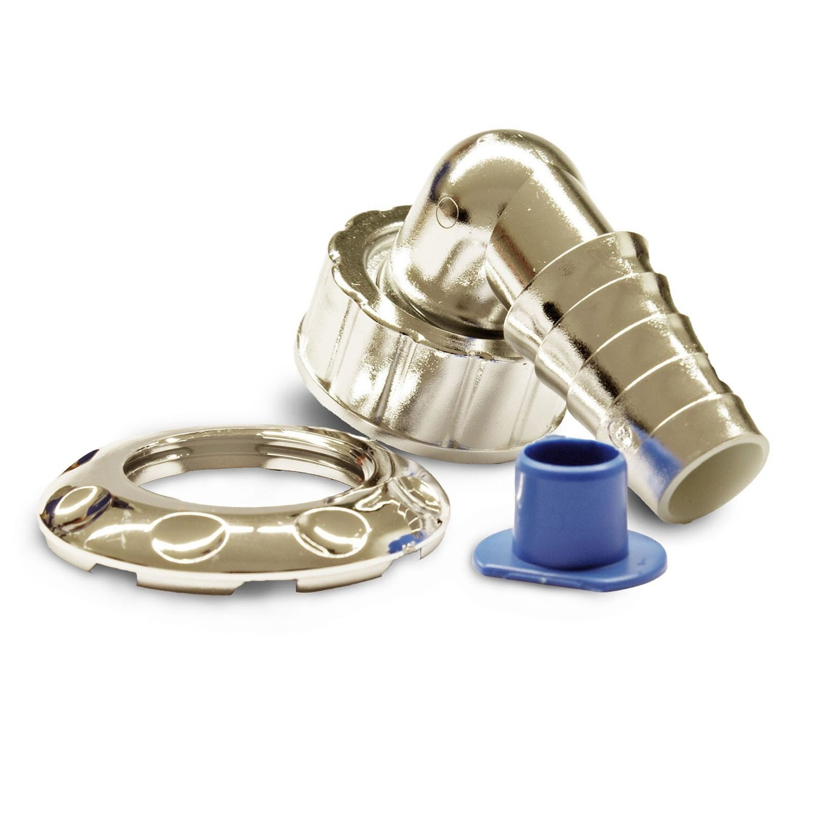 Haas Otto Unterputz-Anschluss Anschlusswinkel 3/4" mit Kontermutter verchromt für Unterputzsiphon