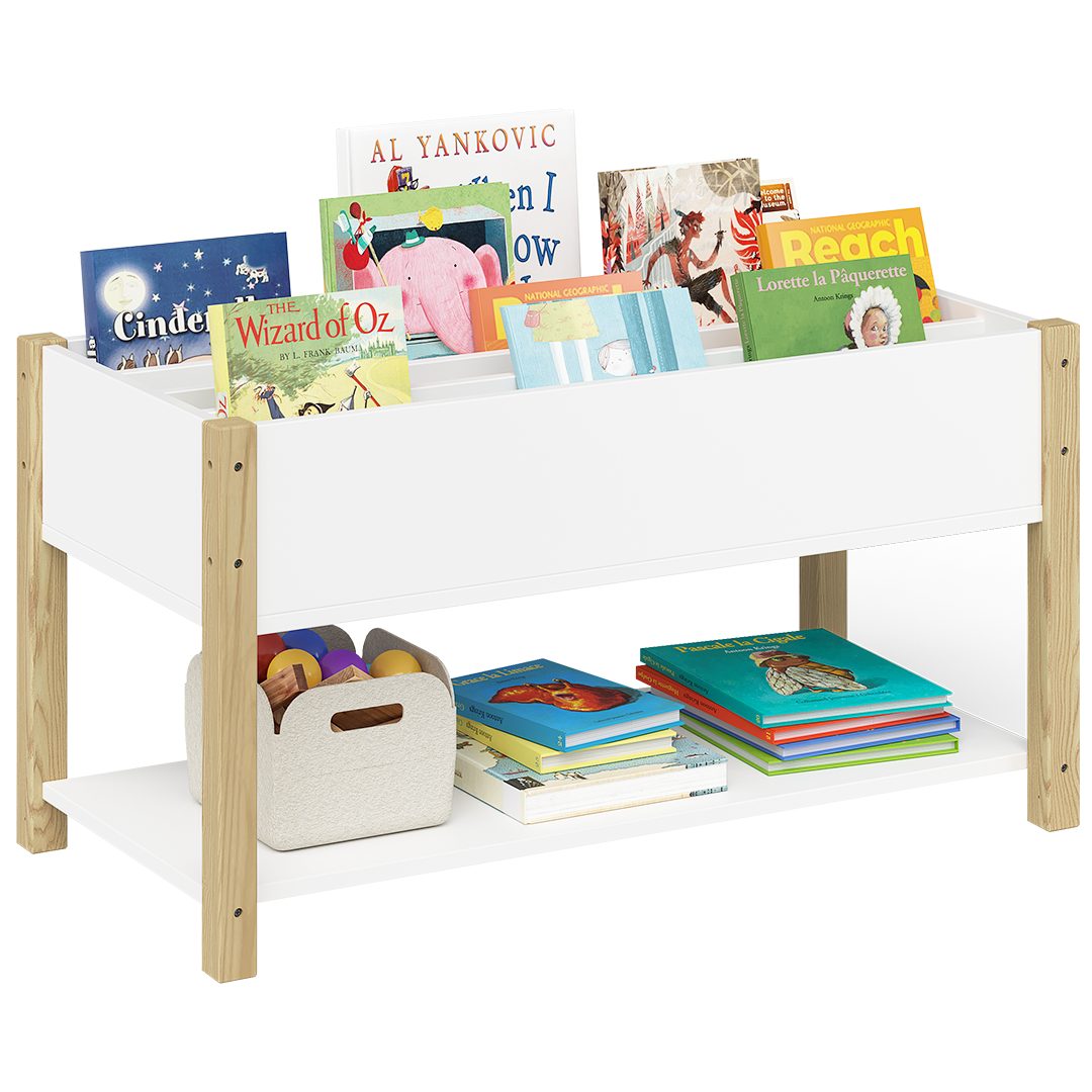 Bellabino Kinderregal Teme mit Fächern und Ablagefach, Bücherregal, Spielze günstig online kaufen