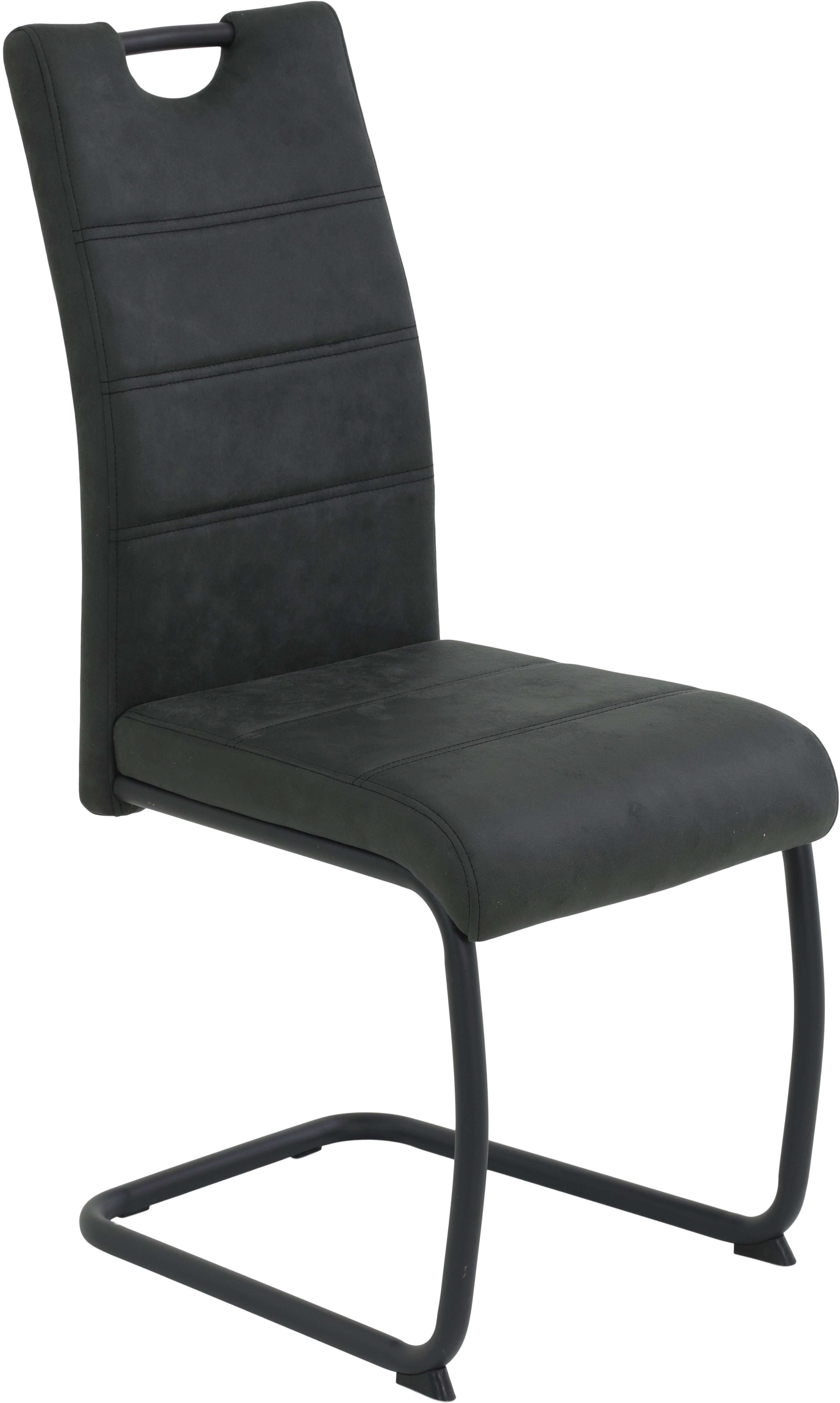 HELA Freischwinger DUNJA (Set, 4 St), Schwingstuhl; Vintage Optik; mit Griff; Rundrohrgestell