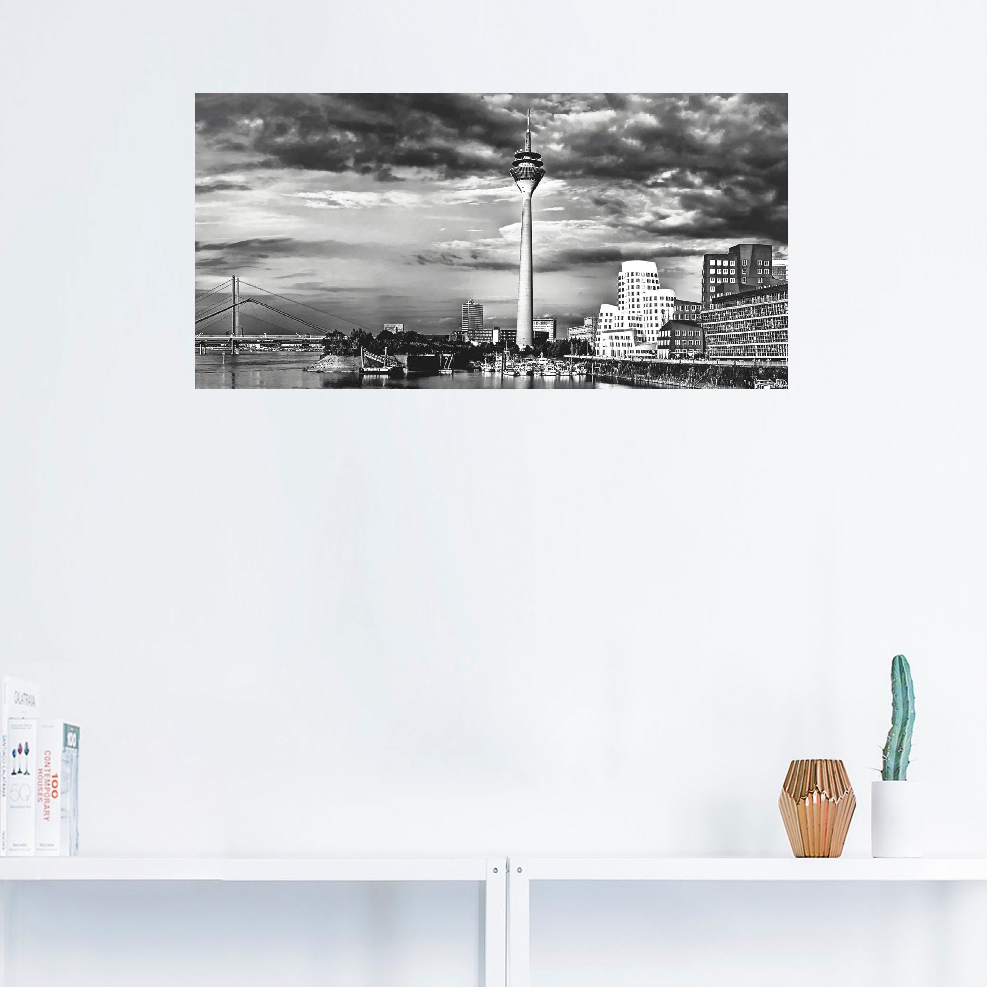 Artland Wandbild Düsseldorf Collage Skyline als 10, Größen (1 Deutschland oder St), versch. Poster Leinwandbild, Wandaufkleber in