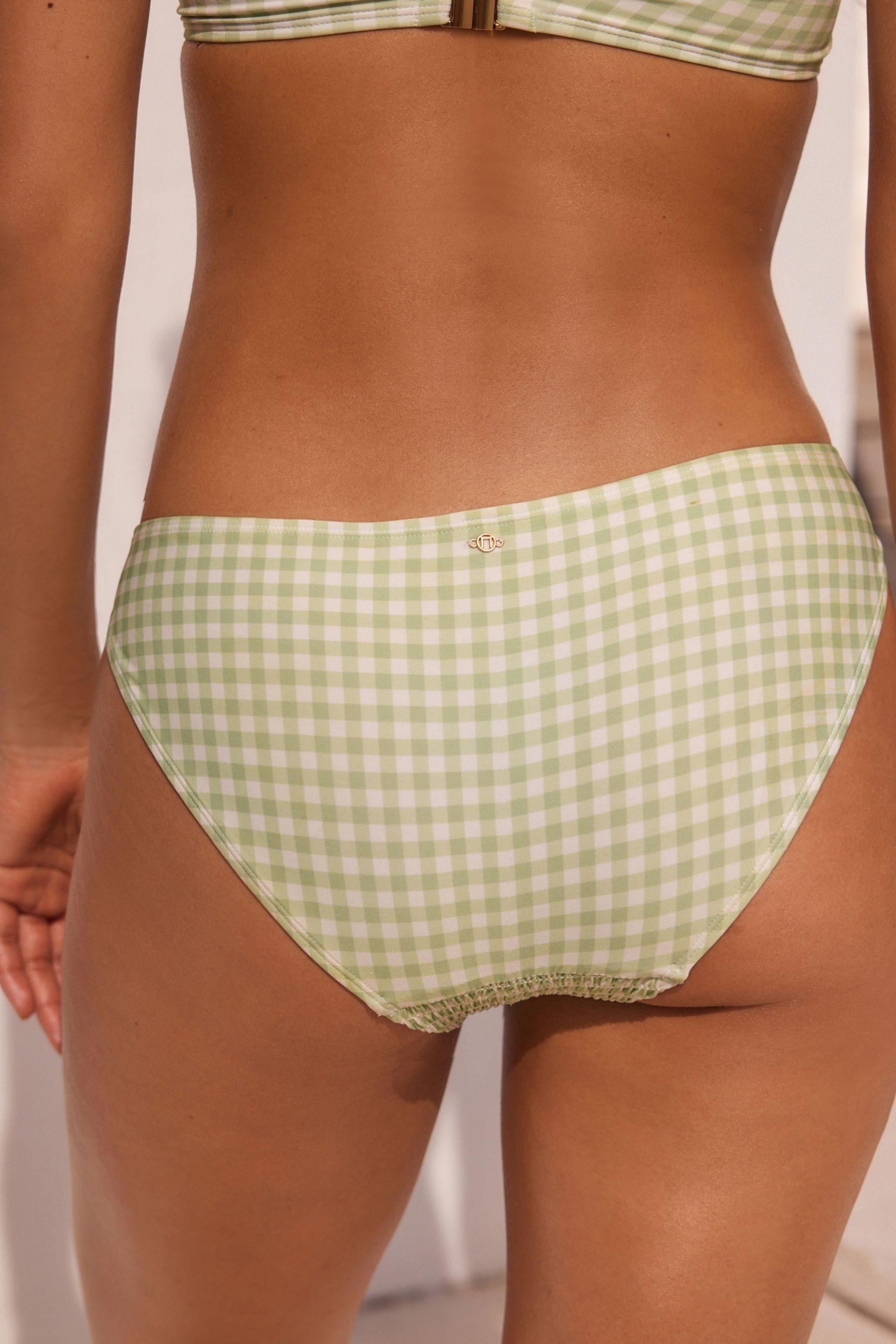 Next Bikini-Hose Gesmokte Bikinihose mit hohem günstig online kaufen