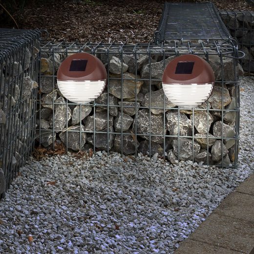 etc-shop LED Dekolicht, Zaunbeleuchtung Solar Aussenbeleuchtung LED