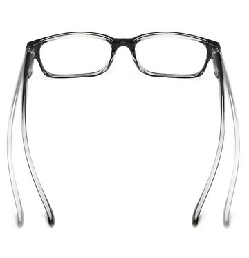 PACIEA Lesebrille Blaulichtfilter Rechteckig Schmal Ultraleicht Federscharnier Unisex