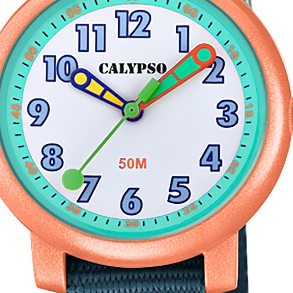 Kinderuhr 32mm), WATCHES Uhr Analog CALYPSO Kinder mittel Quarzuhr Calypso Textilarmband, (ca. K5811/2, rund, Casual-Style Casual