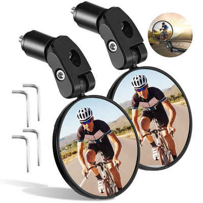 LETGOSPT Fahrradspiegel Fahrradspiegel, HD 360° drehbar und faltbar, 17,4–22 mm (2-St)