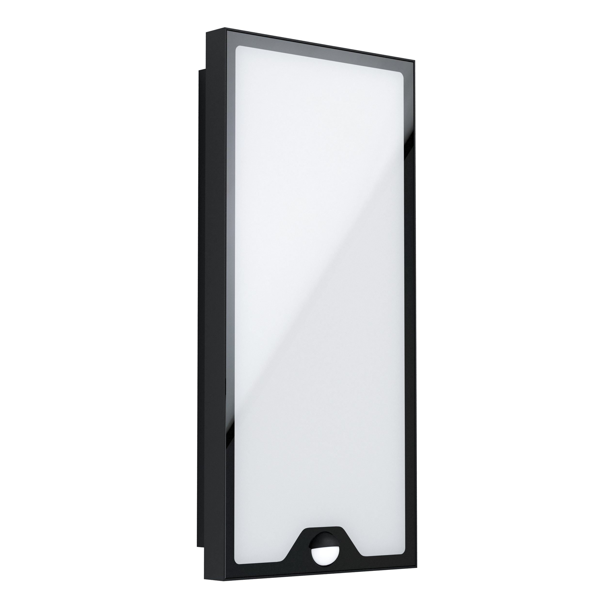 EGLO LED Wandleuchte Casazza, Leuchtmittel inklusive, Wand-/Deckenleuchte – L20 x H40 x AL8 cm – schwarz – 16W inkl.