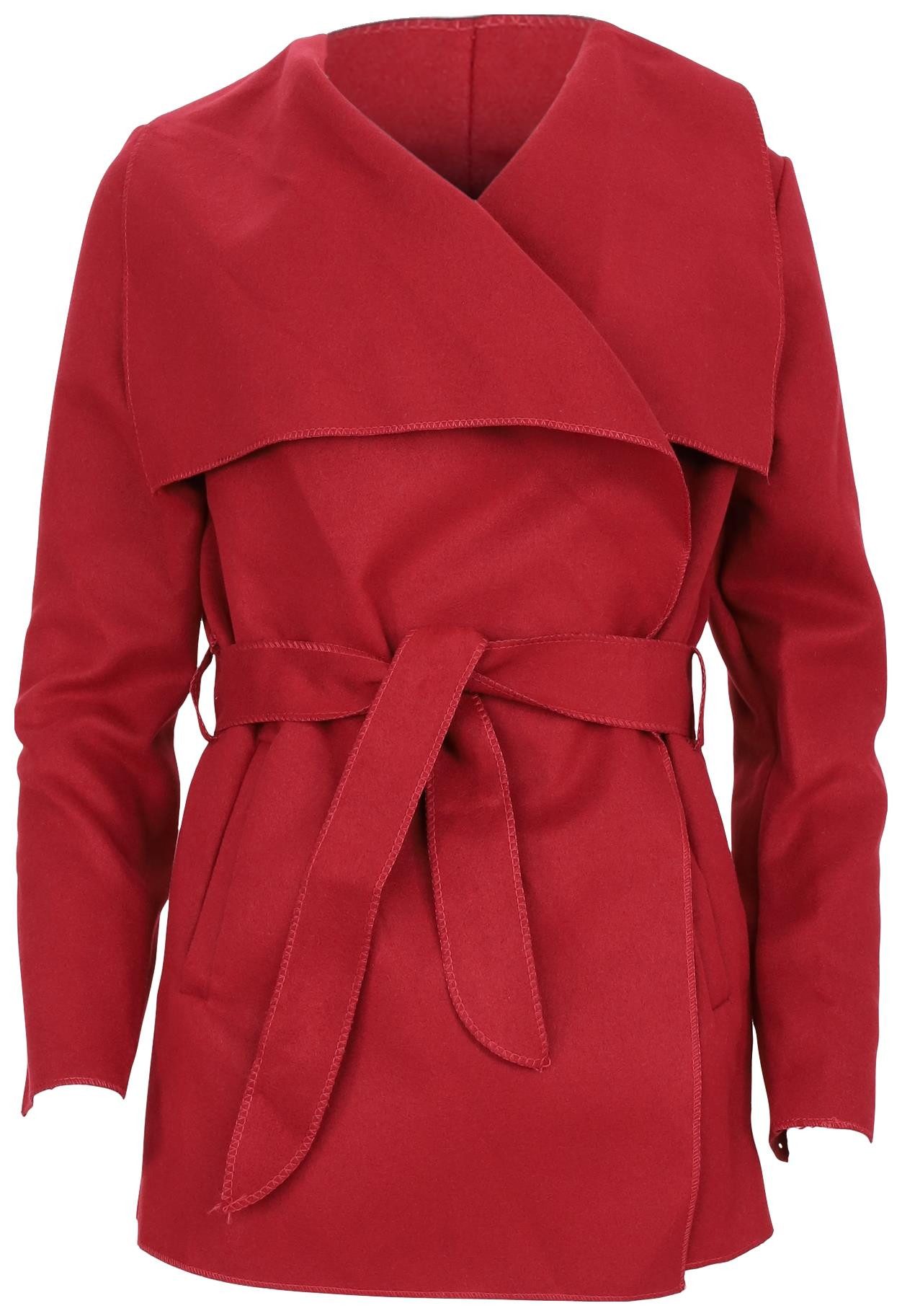 malito more than fashion Kurzmantel 3041 Mantel mit Bindegürtel im Wasserfa günstig online kaufen