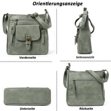 TAN.TOMI Umhängetasche Tasche Damen Umhängetasche kleine Handtaschen Schultertasche Damen, Damenhandtasche mittelgroß handtasche für frauen oder Mädchen