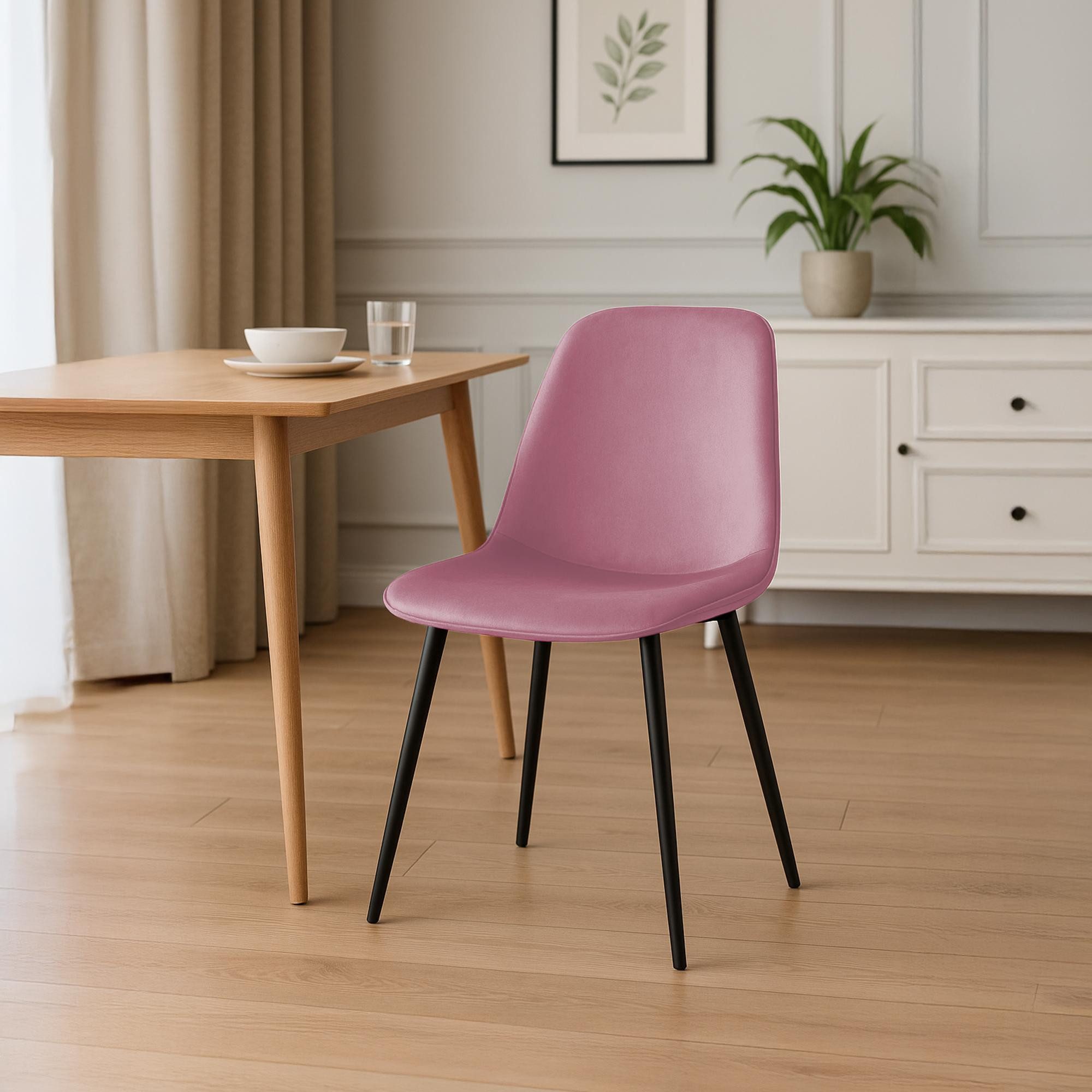 CLP Esszimmerstuhl Maryam (1er, 1 St), mit Rückenlehne, Metallgestell