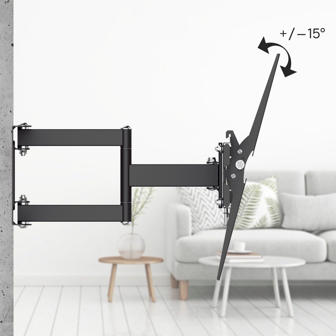 Hama TV-Wandhalterung Halterung, schwenkbar, neigbar, ausziehbar von 81 - 165 (32" - 65), (bis 65 Zoll, max. 40 kg)
