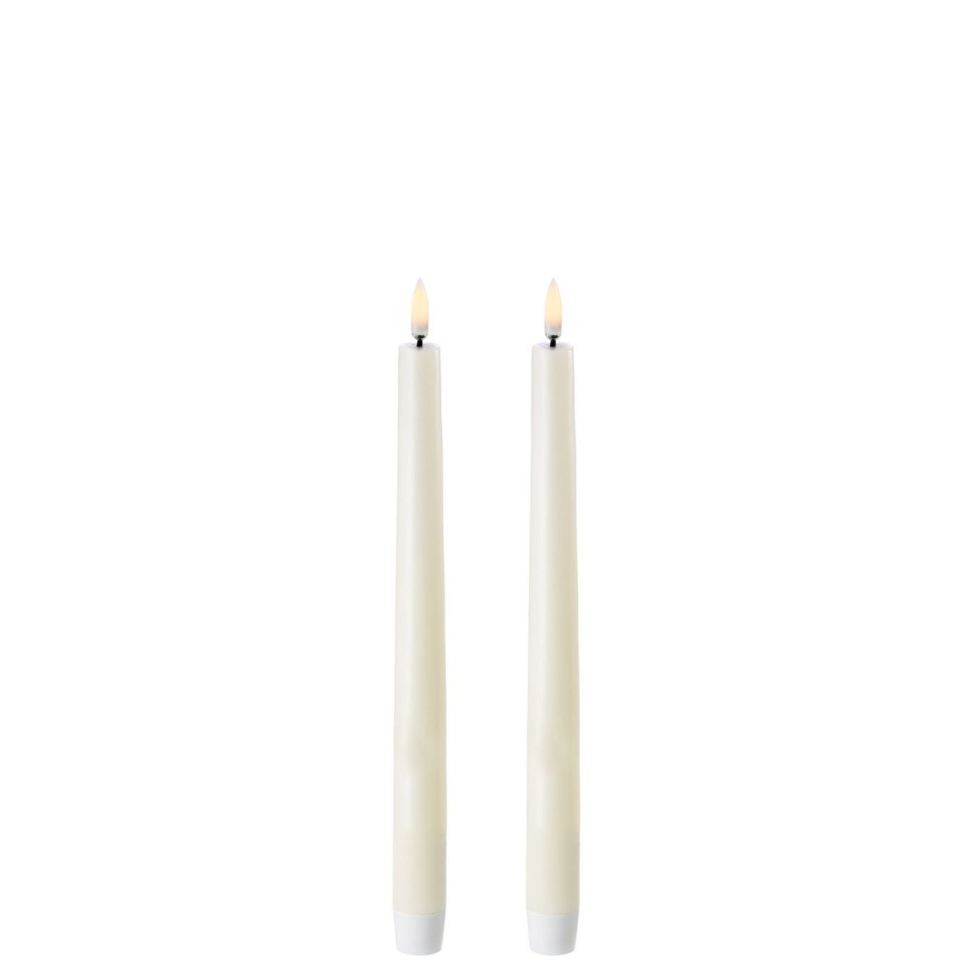 UYUNI Lighting LED-Kerze 2 Stabkerzen - LED Kerze - 2.3 x 25.5 cm - ivory (elfenbein) - LED Kerze