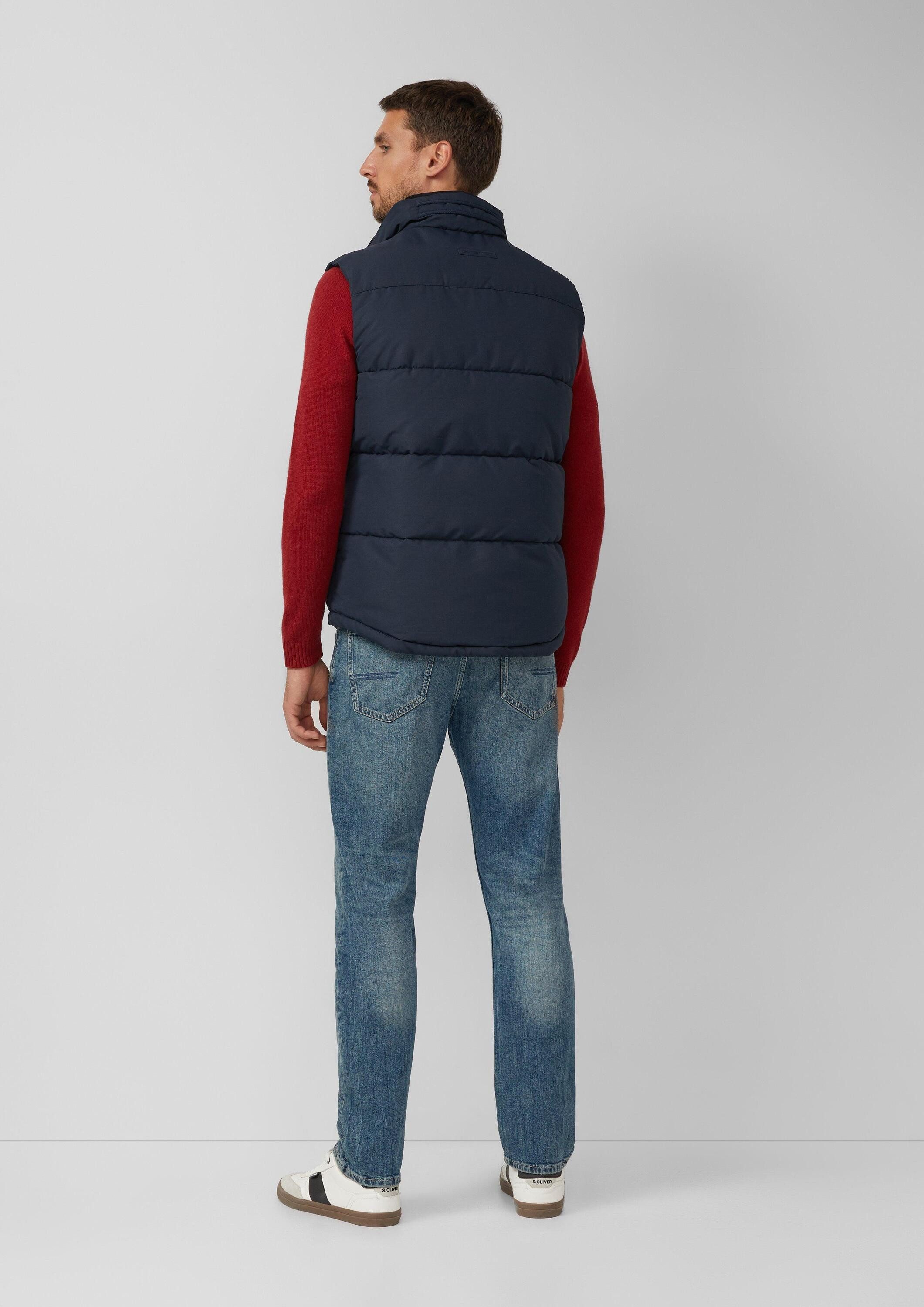 s.Oliver Outdoorjacke Outdoor-Weste Sportive Steppweste mit Logo-Details